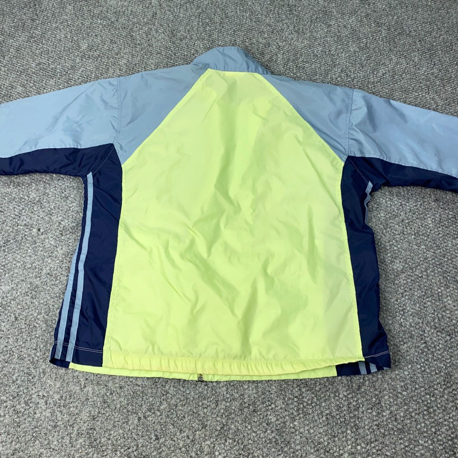 Adidas Adidas Jacket Mens M Yellow Windbreaker Full Zip Colorblock Hooded Pockets Size US M / EU 48-50 / 2 - 7 Thumbnail