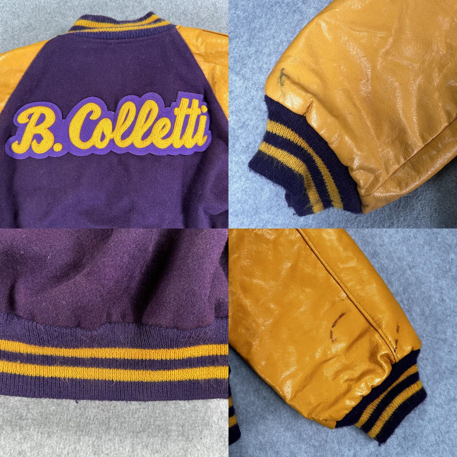 Vintage VINTAGE Howe Athletic Apparel Varsity Jacket Mens XL Purple Gold Football 90s Size US XL / EU 56 / 4 - 11 Thumbnail