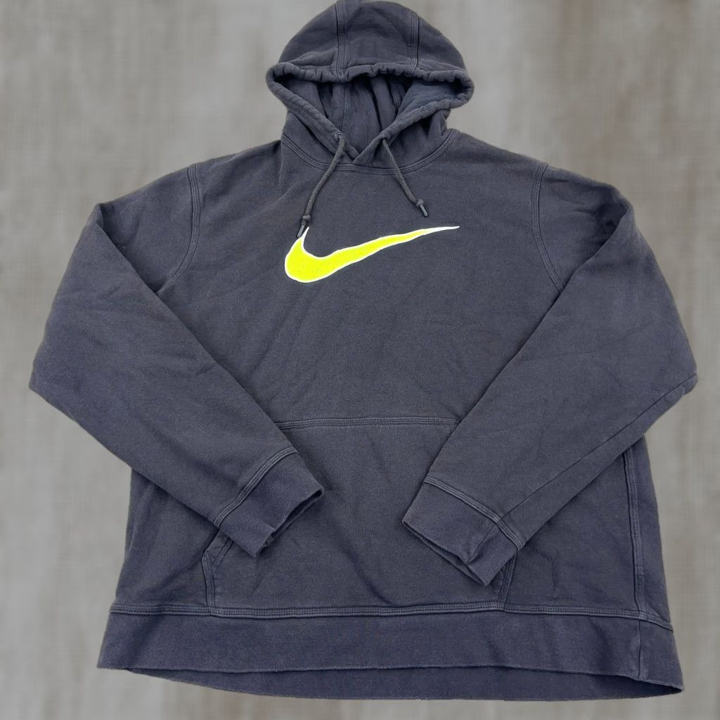 Nike VINTAGE Nike Hoodie Men 2XL Gray Sweatshirt Pullover Hooded Logo Swoosh Retro 90s Grunge Classic Sportswear Size US XXL / EU 58 / 5 - 1 Thumbnail
