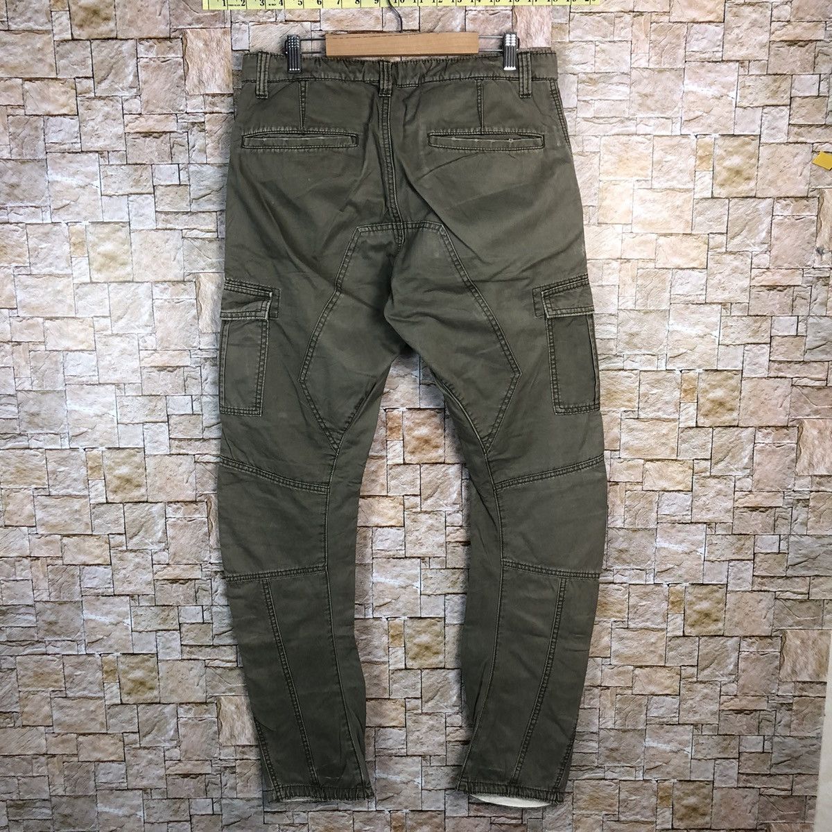 Japanese Brand Rare Xtyle Green tactical Cargo Multipocket Pants #A329 Size US 31 - 16 Thumbnail