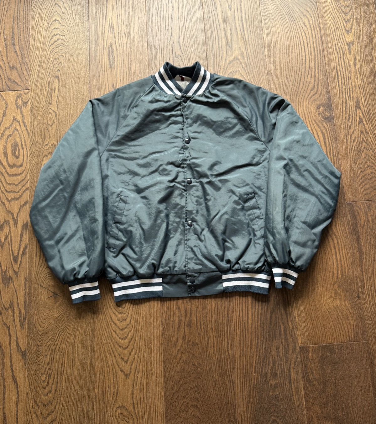 Vintage Vintage 80s El Rancho Detroit Snap Button Bomber Jacket Size US XL / EU 56 / 4 - 2 Thumbnail