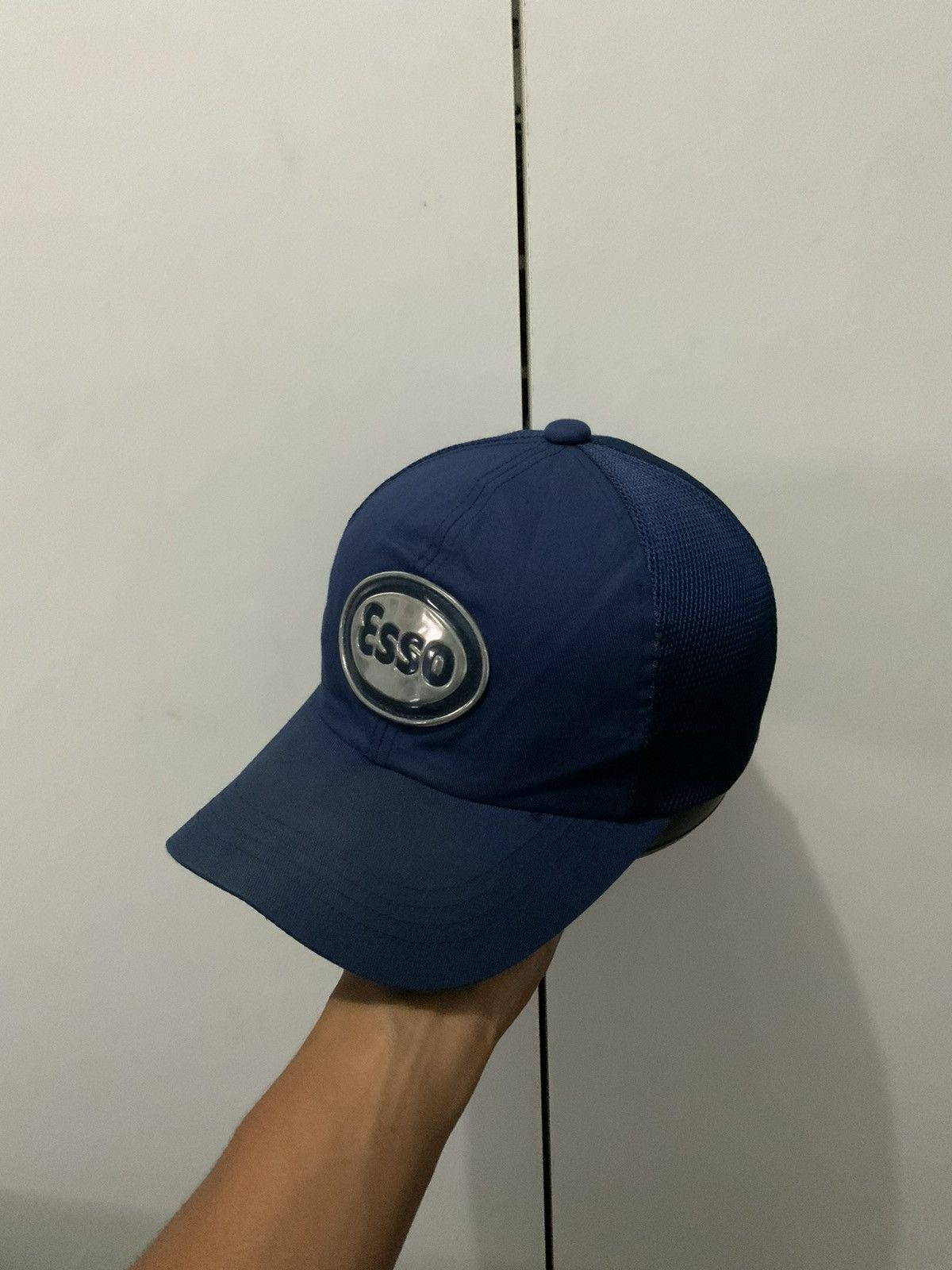 Vintage Vintage Esso Indigo Patches Trucker Hat Size ONE SIZE - 1 Thumbnail