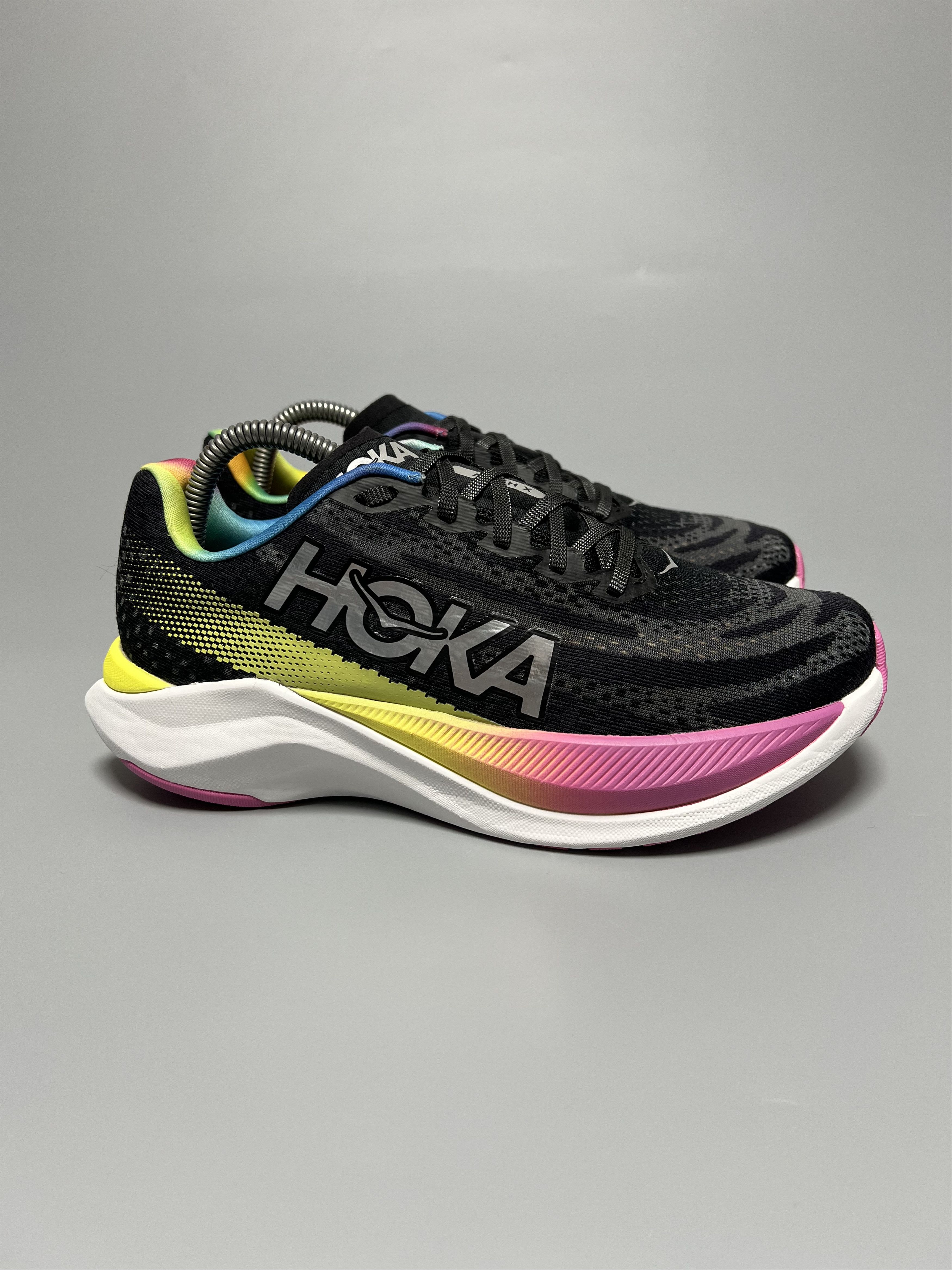 Hoka 7B Hoka One One Mach X "Black Rainbow" Women's Running Shoes Size US 7 / IT 37 - 1 Thumbnail