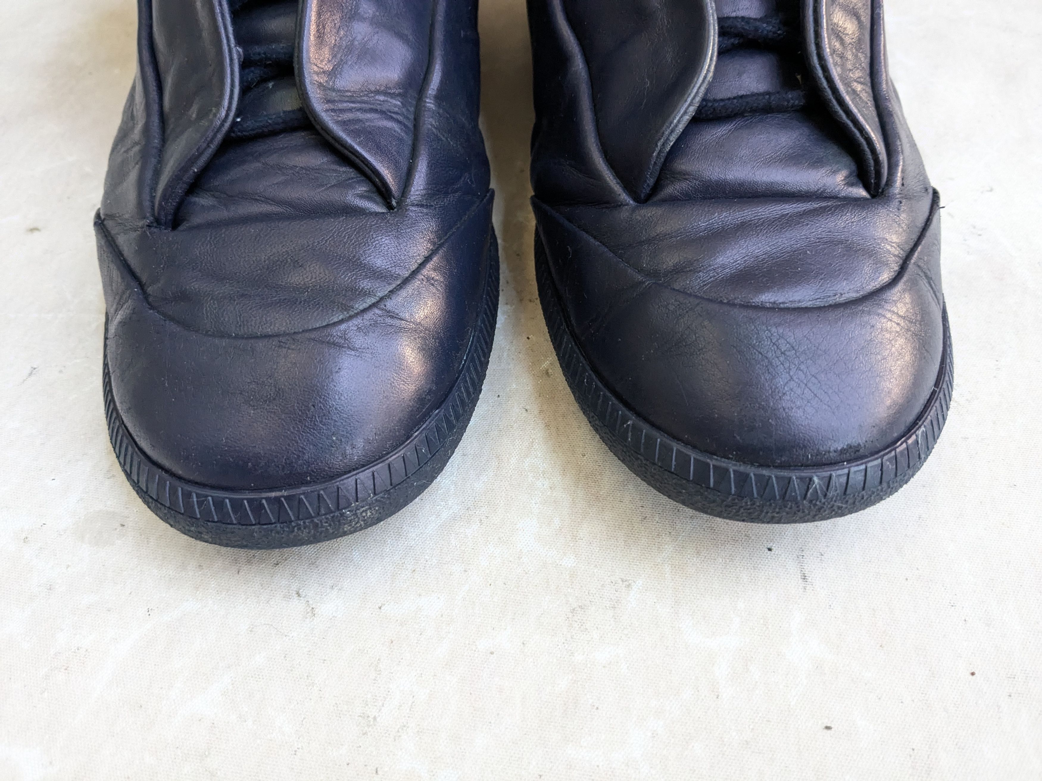 Maison Margiela Maison Margiela Future Navy Blue 9 42 High Tops Leather Size US 9 / EU 42 - 4 Thumbnail