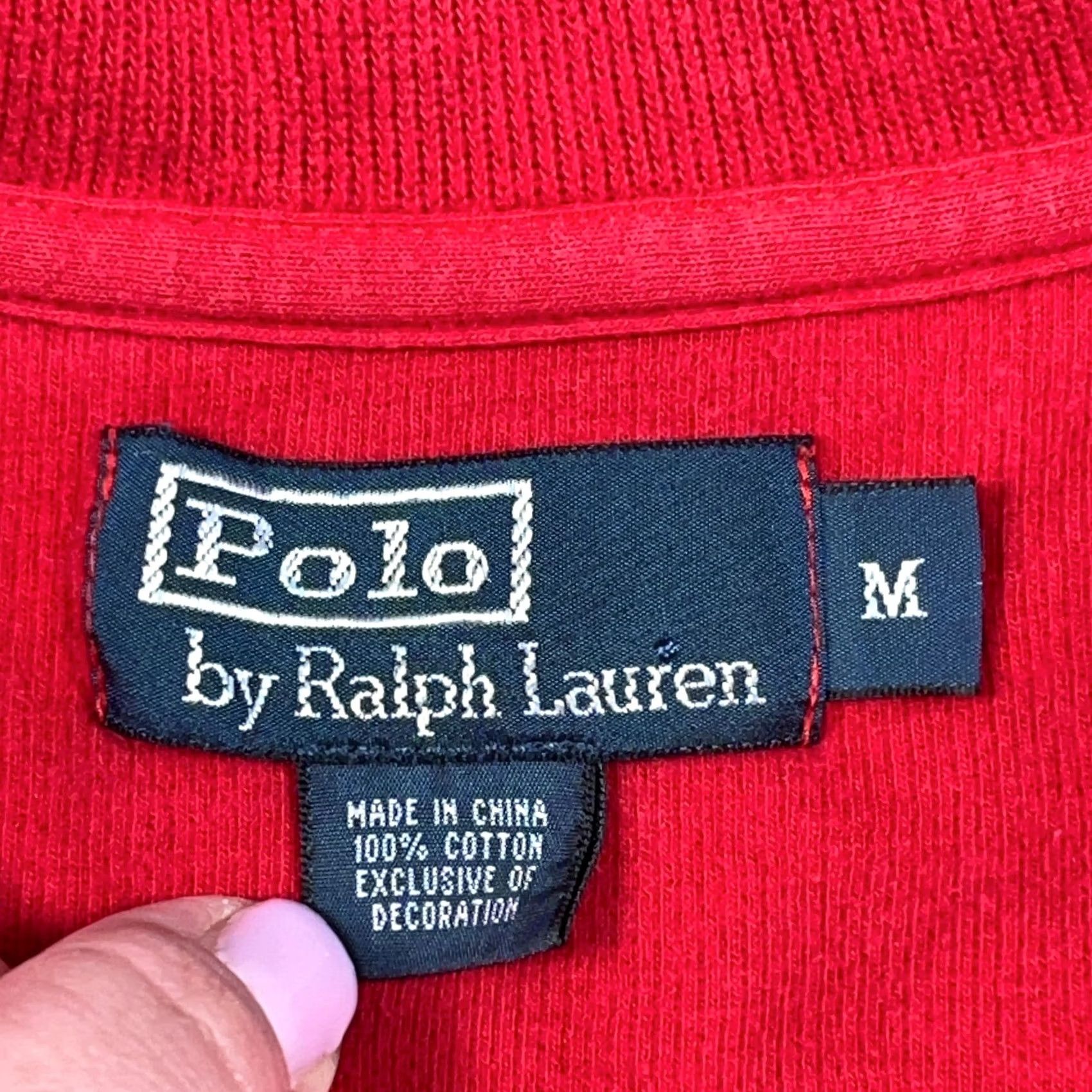 Polo Ralph Lauren Polo Ralph Lauren Sweater Sweatshirt Men Medium Red Black Pullover Quarter Zip B Size US M / EU 48-50 / 2 - 5 Thumbnail