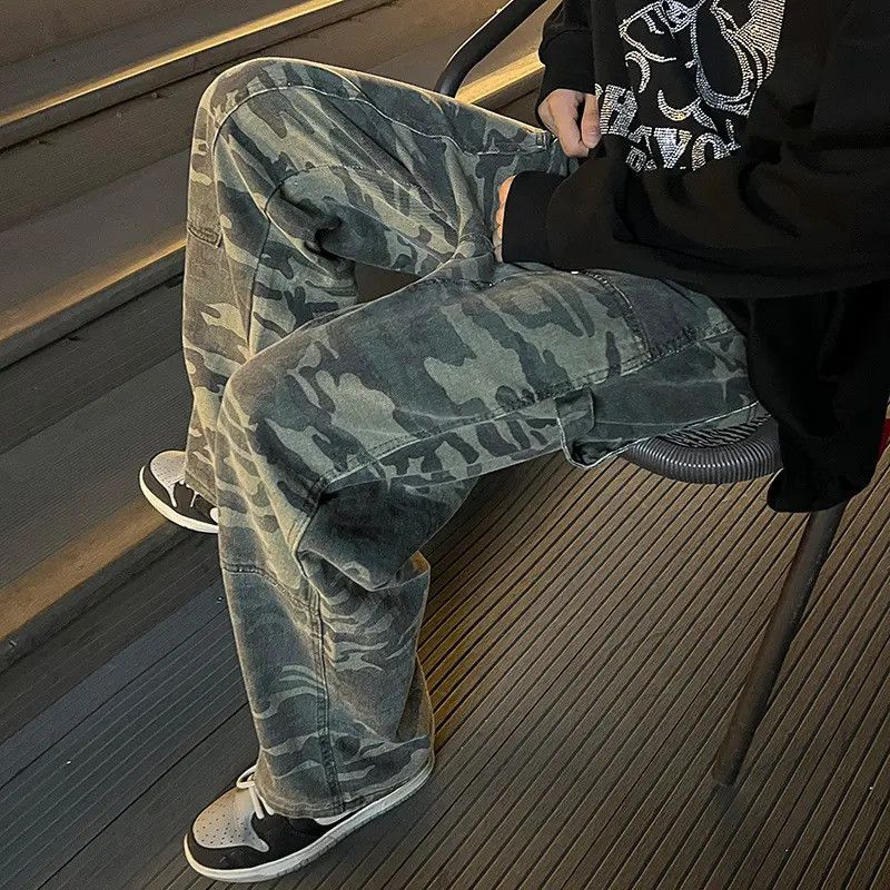 Japanese Brand × Jean Loose high street wide leg camouflage jeans Size US 32 / EU 48 - 4 Thumbnail