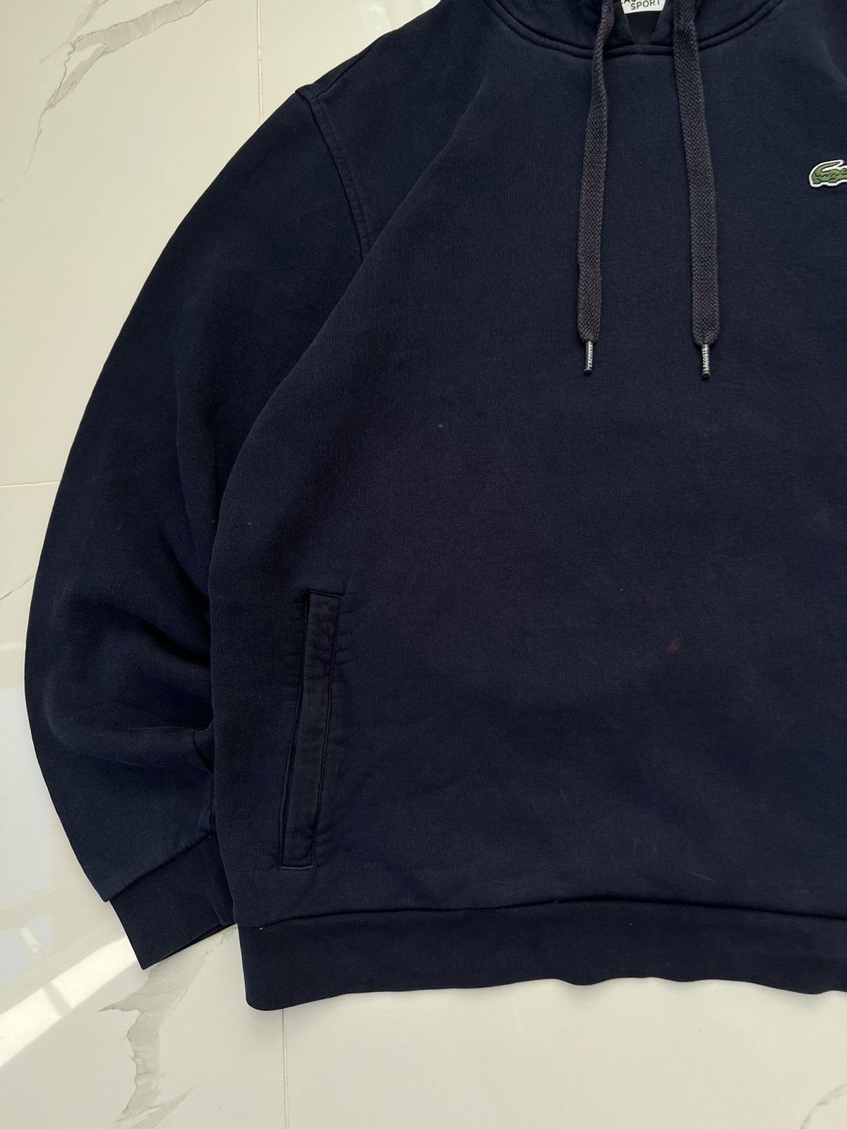 Lacoste 90's LACOSTE SMALL LOGO Y2K HOODIE BASIC SUNFADED DRILL Size US XL / EU 56 / 4 - 3 Thumbnail