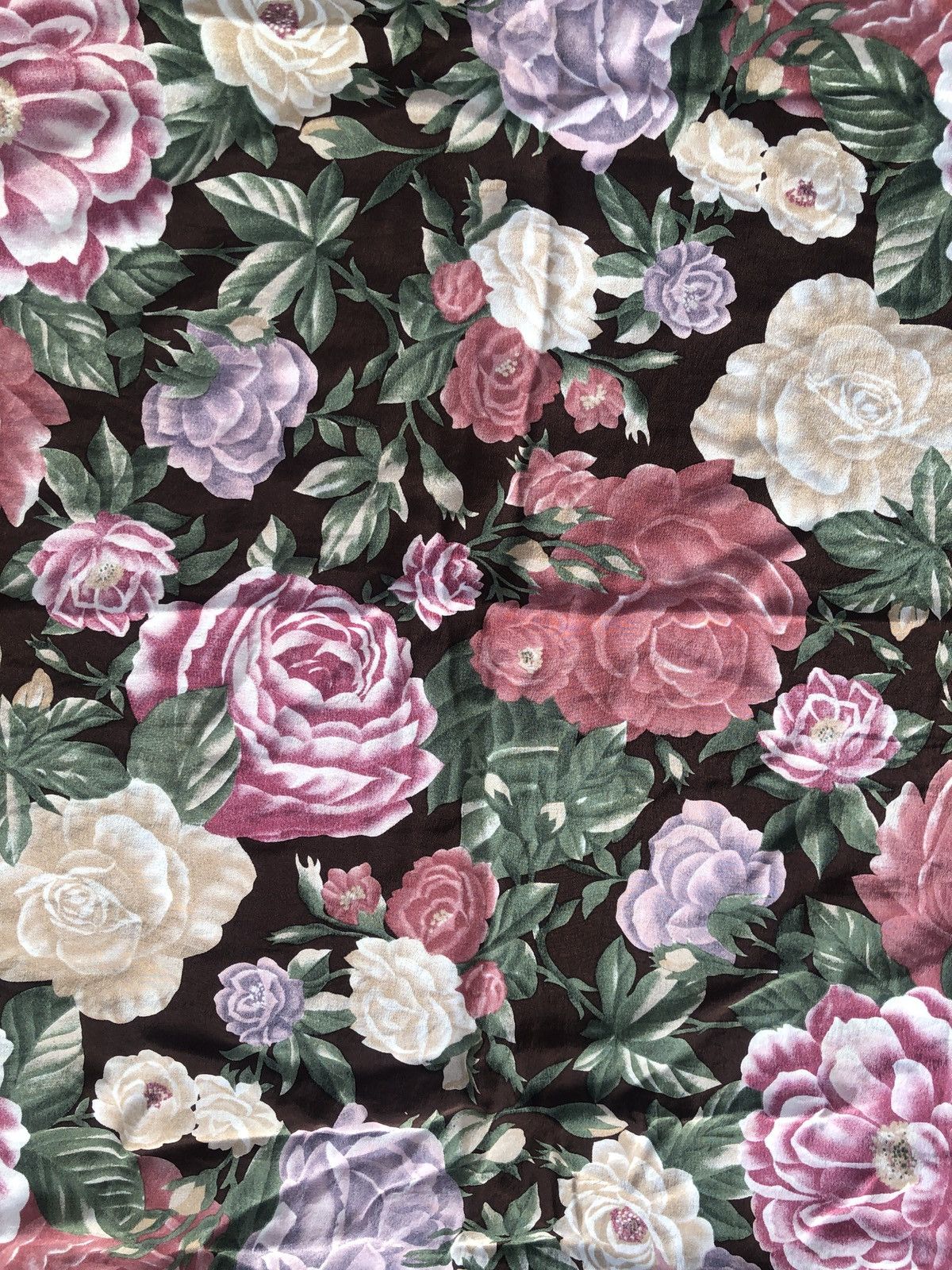 Liz Claiborne Vintage Liz Claiborne Silk Floral Scarf Roses And Peonies Size ONE SIZE - 3 Thumbnail
