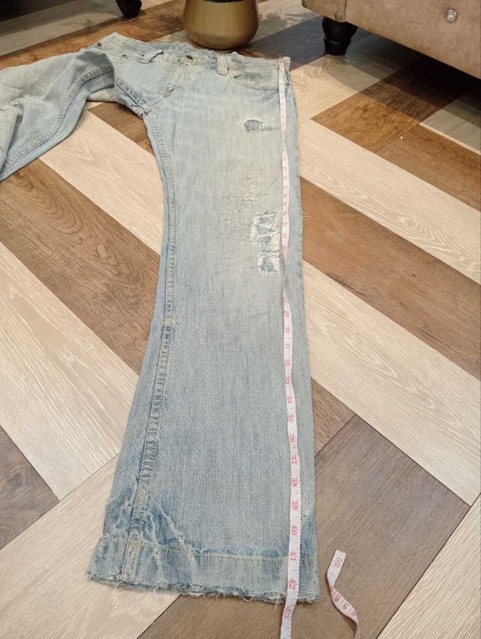 JUN MEN JAPANESE JUNMEN DISTRESSED JEANS - SIZE L Size US 34 / EU 50 - 20 Thumbnail