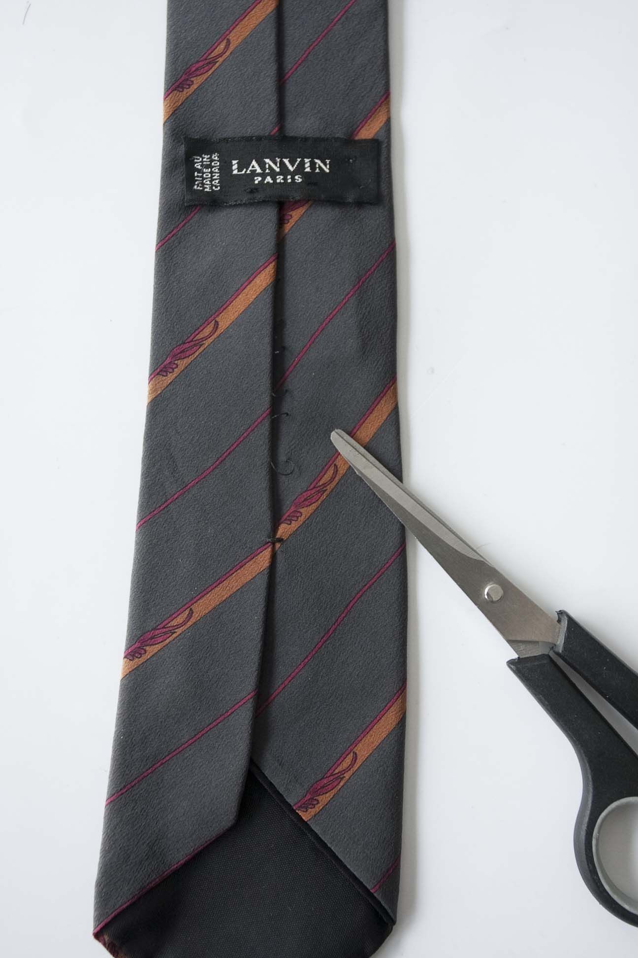 Lanvin × Vintage Lanvin Tie Vintage Silk Dark Gray Size ONE SIZE - 3 Thumbnail