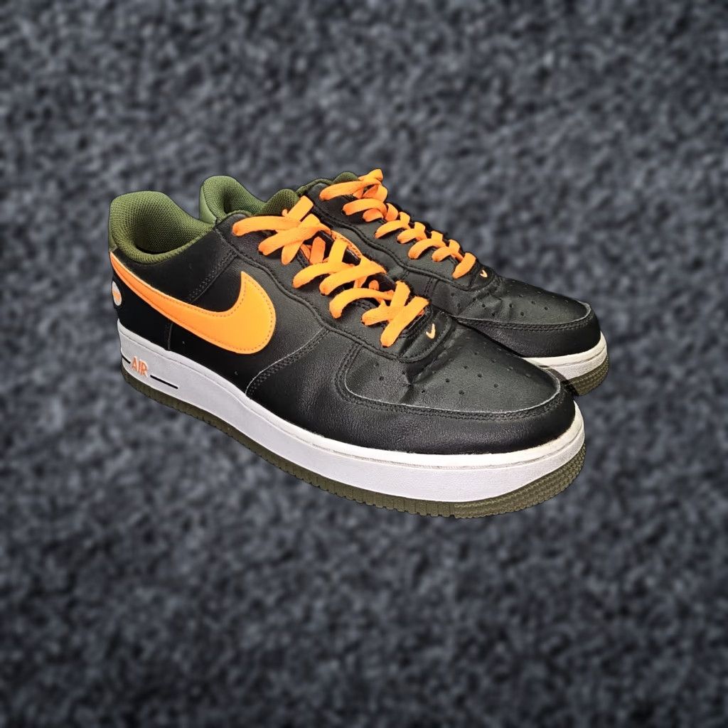 Nike NIKE Air Force 1 '07 Low LV8 DH7440-001 Black & Orange Hoops Men’s Size 12 Sneaker Size ONE SIZE - 1 Thumbnail