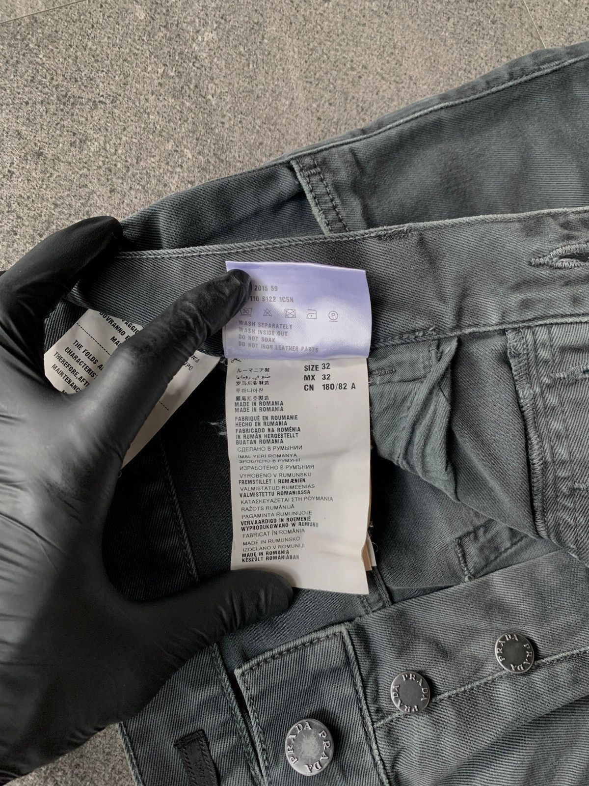 Prada FREE TAX! Faded Slim Cut Denim Jeans Size US 31 - 13 Thumbnail