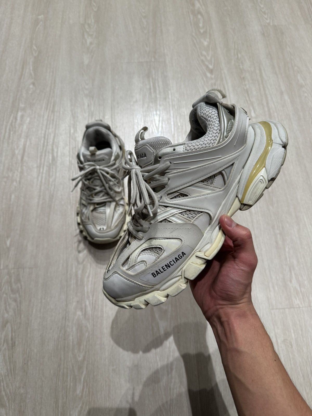 Balenciaga white track sneakers