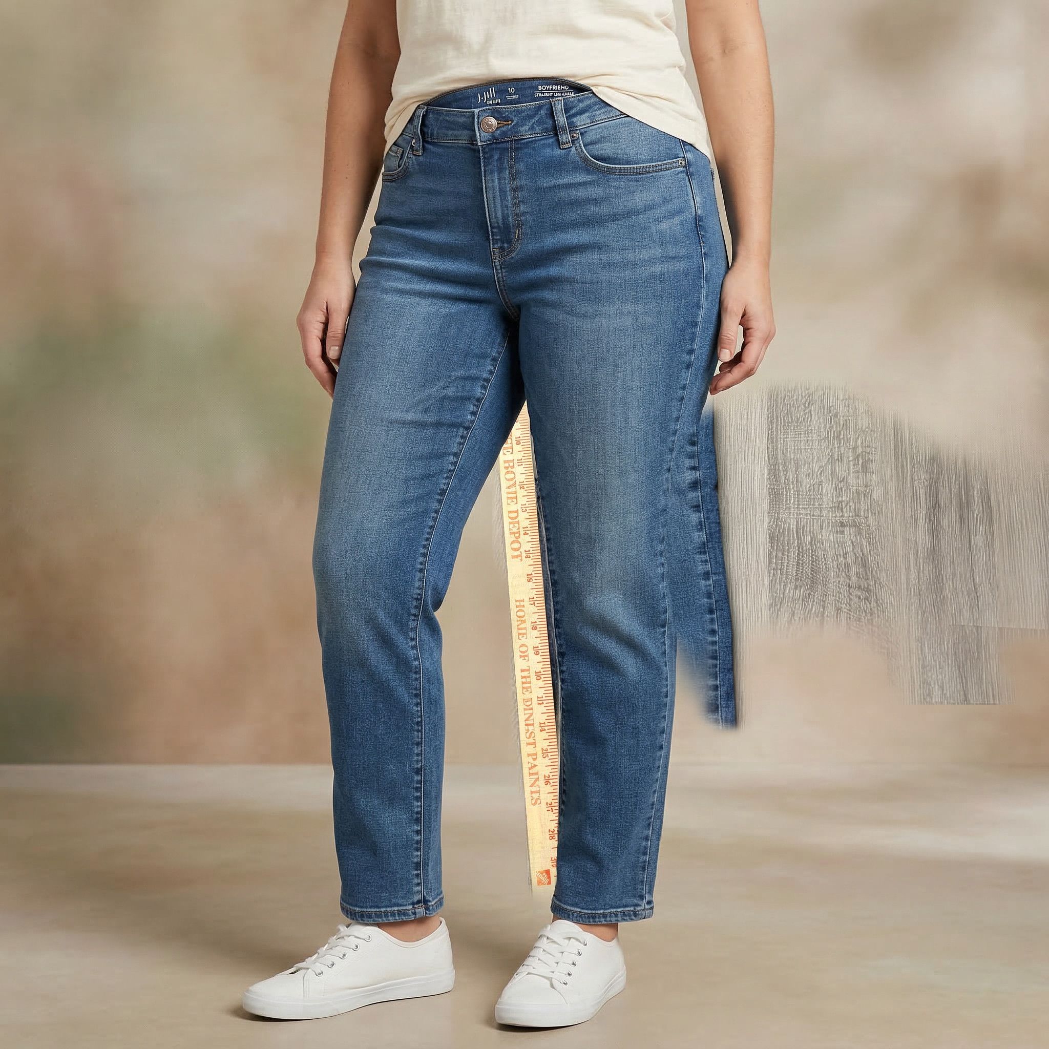 J. Jill J. Jill Boyfriend Straight Leg Ankle Denim Jeans 10T Size 32" / US 10 / IT 46 - 1 Thumbnail