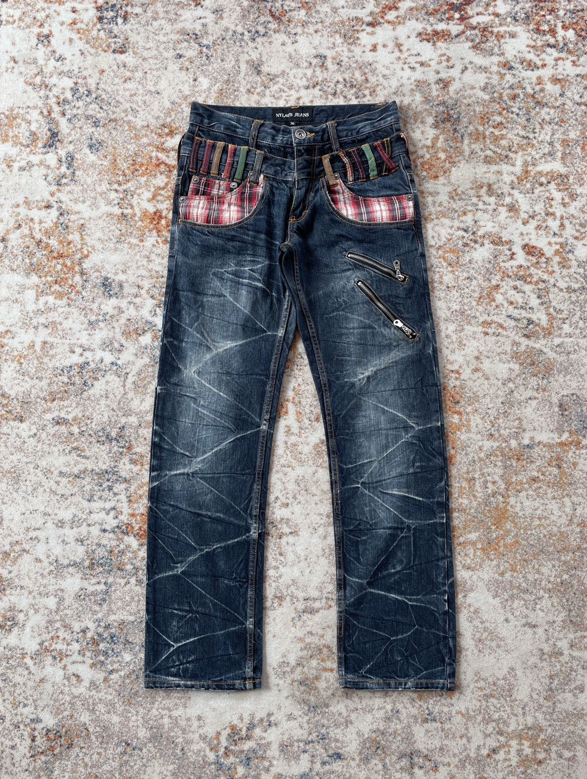 NYLAUS DOUBLE WAIST JEANS LIKE HYSTERIC