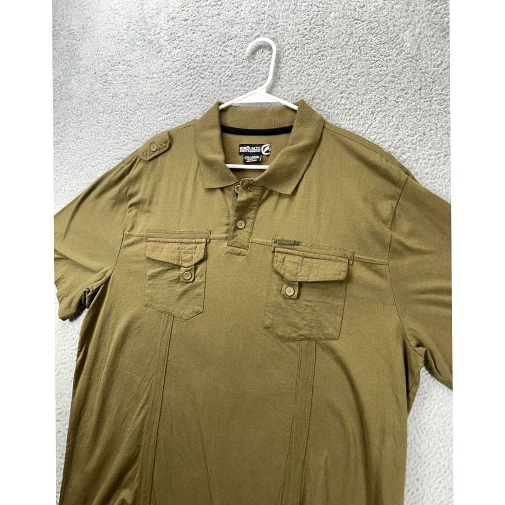 Ecko Unltd. Ecko Unltd. Polo Shirt Mens 2XL Olive Green Short Sleeve Cotton Pockets Shirt Mens 2XL Olive Green Polo Short Sleeve Cotton Pockets Size US XXL / EU 58 / 5 - 4 Thumbnail