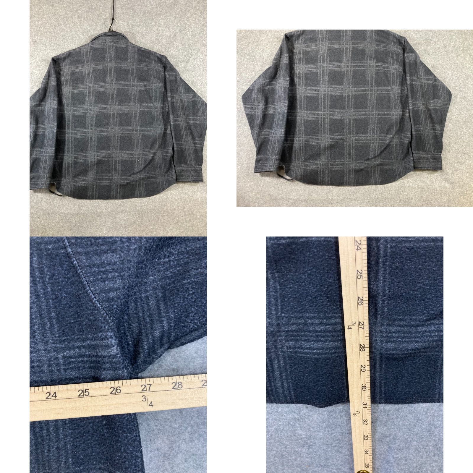 J.Crew J.CREW Button-Up Shirt Mens XL Gray Plaid Fleece Long Sleeve Pockets Outdoor Shirt Size US XL / EU 56 / 4 - 8 Thumbnail
