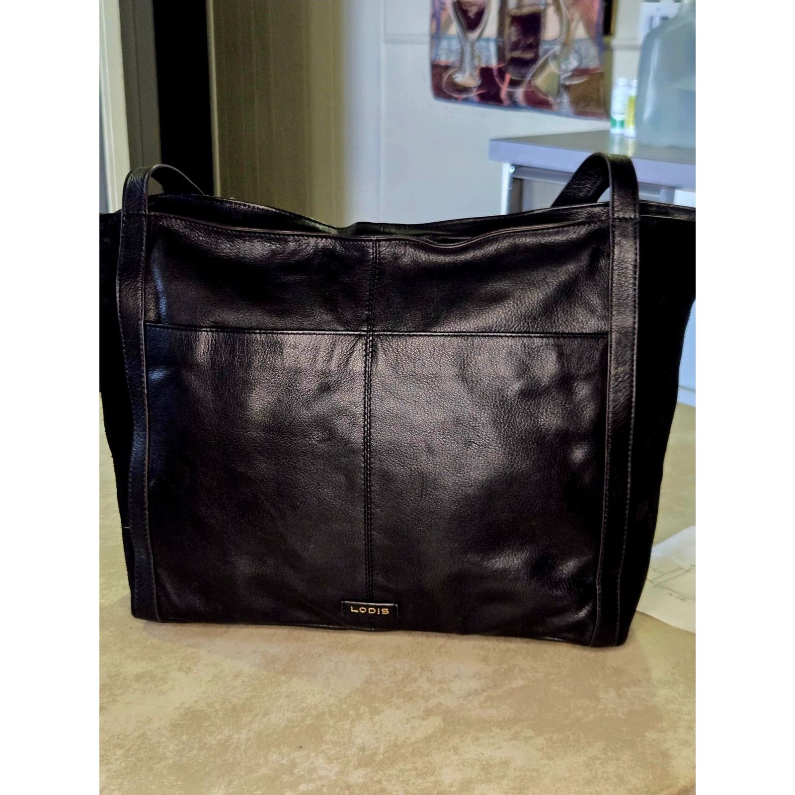 Other Lodis Priscilla black smooth leather with suede sides tote Size ONE SIZE - 2 Thumbnail
