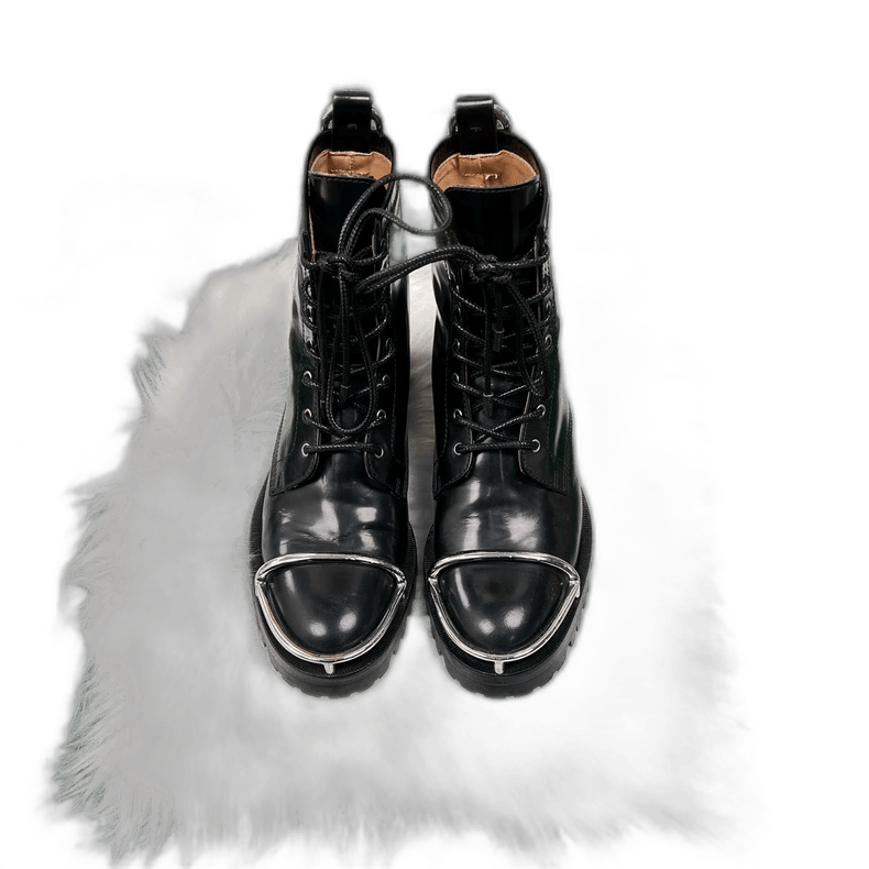 Alexander Wang Alexander Wang Metallic Cap Martin Boots Size US 7 / IT 37 - 1 Thumbnail