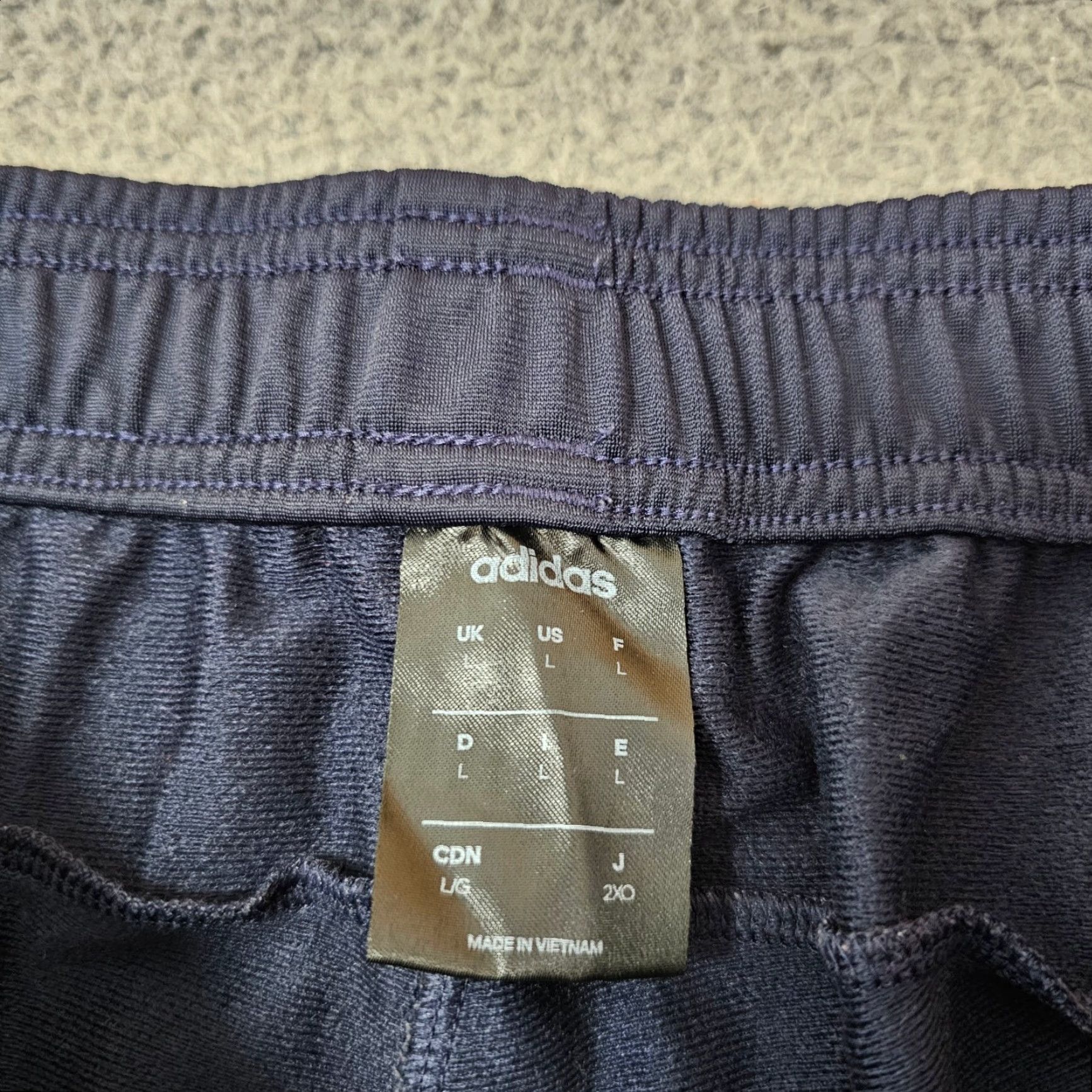 Adidas Adidas Pants Men's Large Sweatpants Joggers Navy White Striped Logo 32x29 Size US 33 - 3 Thumbnail