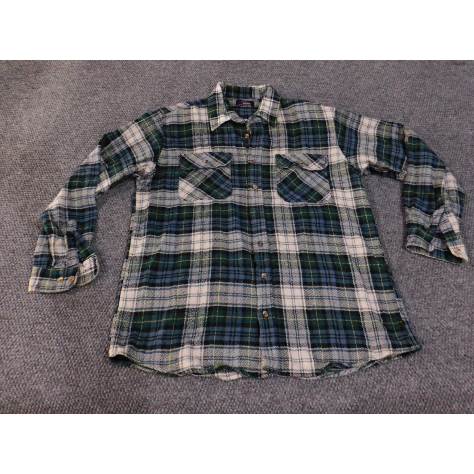 Vintage VINTAGE Five Brother Shirt Mens XL-T Green Plaid Flannel Workwear Long Sleeve Size US XL / EU 56 / 4 - 2 Thumbnail