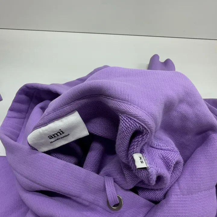 AMI AMIPARIS Purple Heart Hoodie for Couples -2507 Size US XS / EU 42 / 0 - 4 Thumbnail