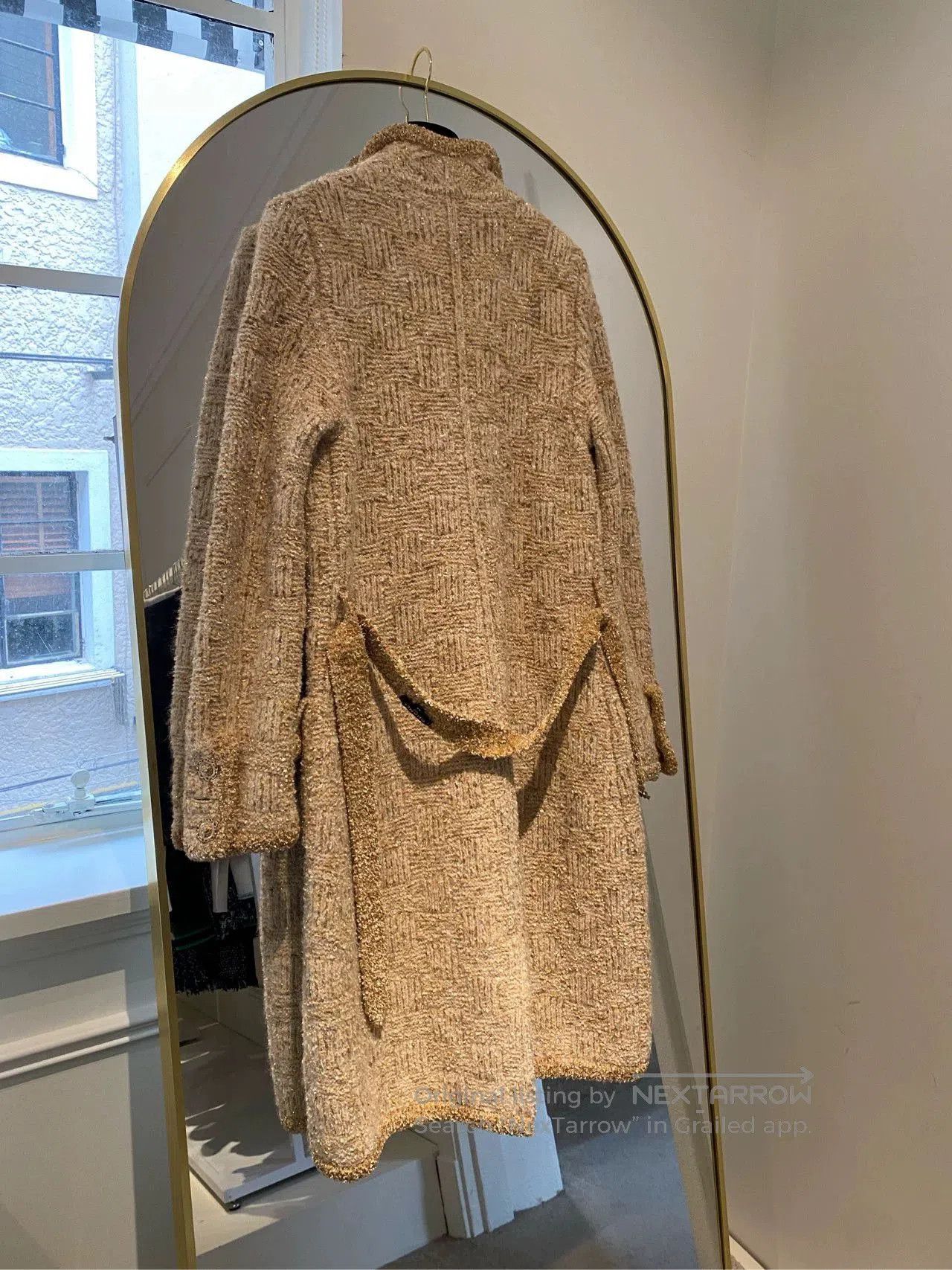 Chanel Chanel 20A Gold Knit Coat with Belt. Size US XS / EU 42 / 0 - 4 Thumbnail