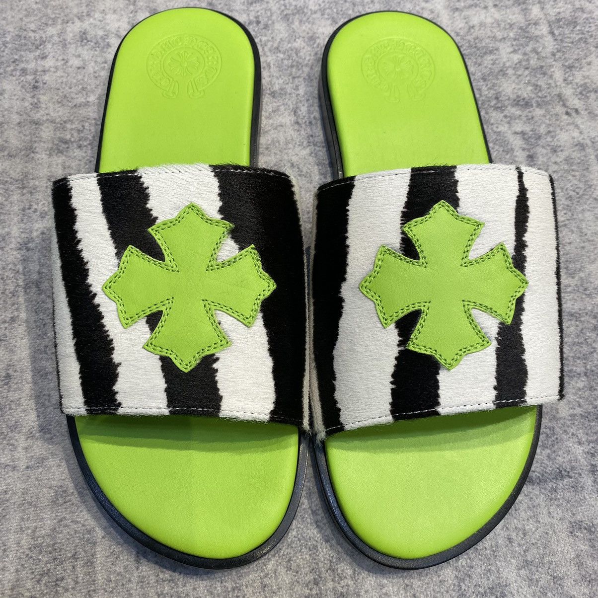 Chrome Hearts Chrome Hearts Zebra Hoc Plus Patch Slide Lime Size US 9 / EU 42 - 3 Thumbnail