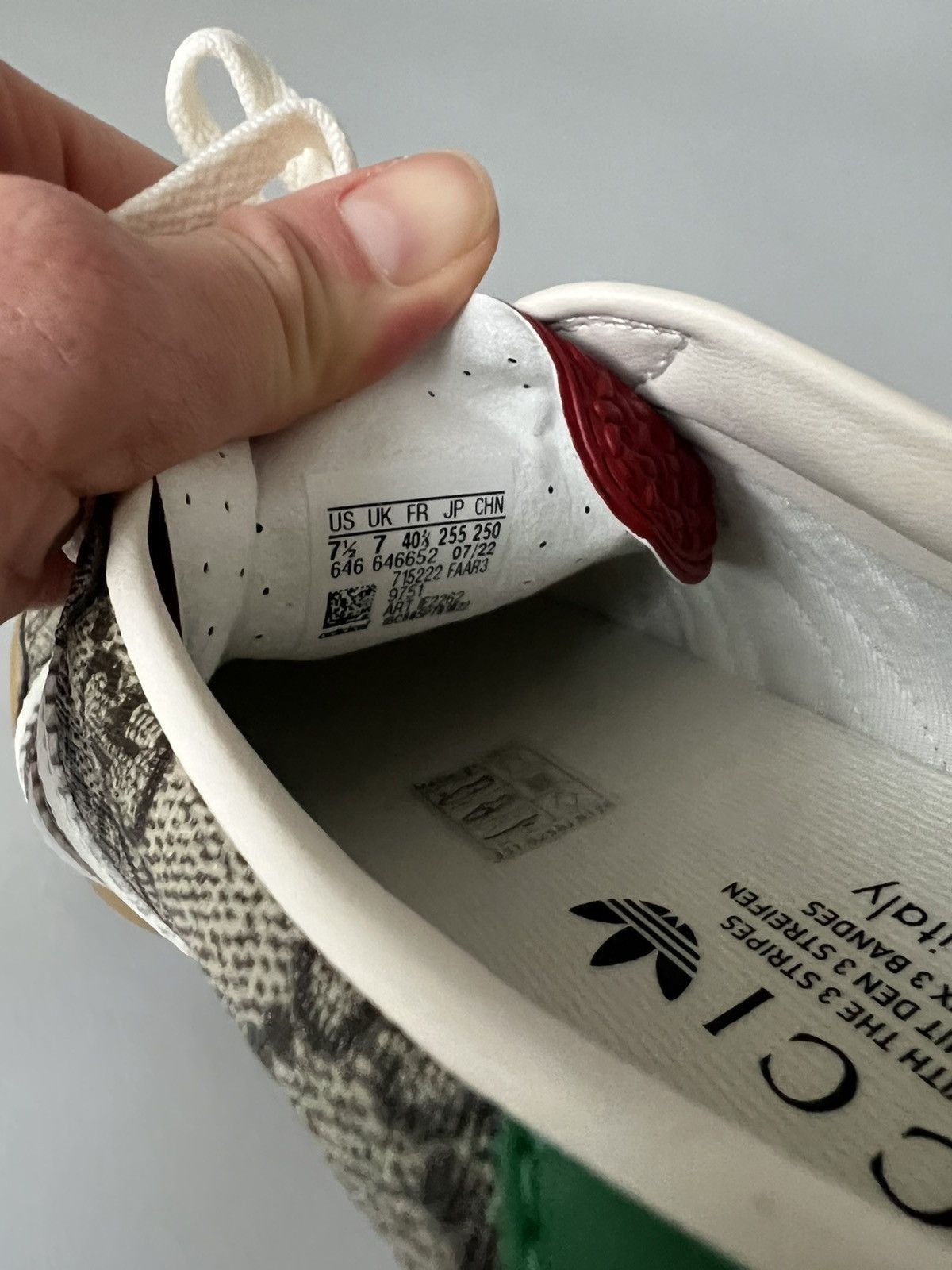 Adidas × Gucci Gucci x Adidas Gazelle GG Logo Monogram Sneakers Size US 7.5 / EU 40-41 - 7 Thumbnail