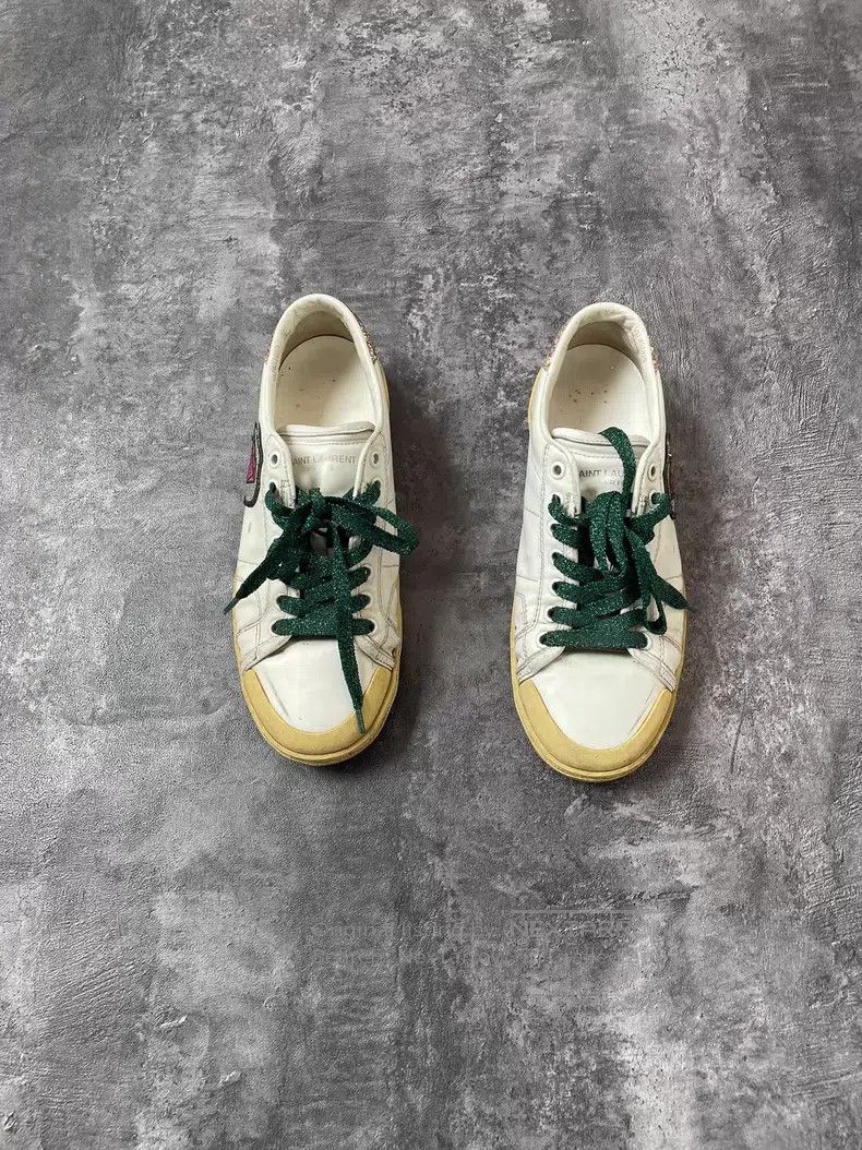 Saint Laurent Paris Saint Laurent Paris Diamond Distressed Sneakers Size US 5 / EU 37 - 1 Thumbnail