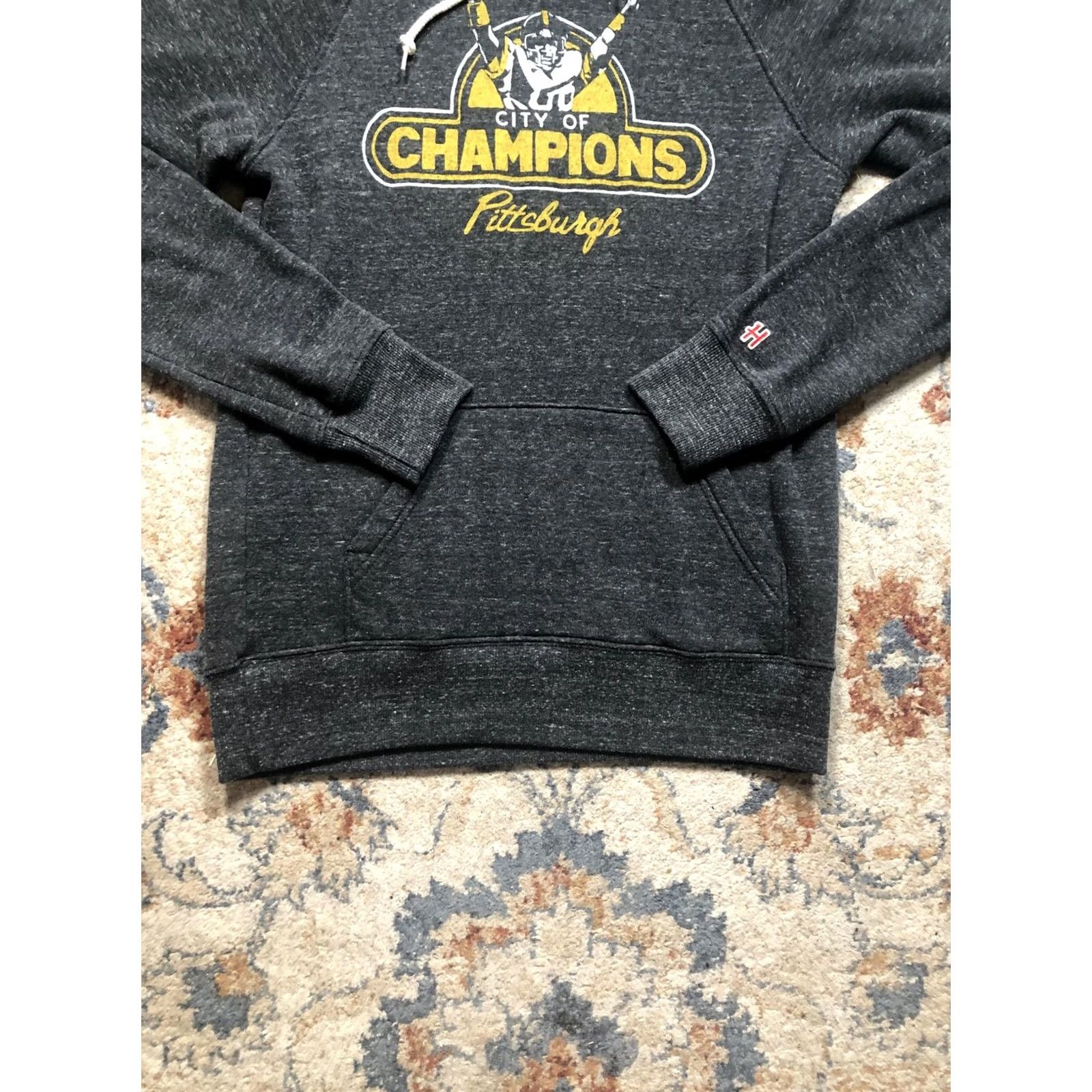 Champion Homage Pittsburgh Hoodie Mens Medium Pullover Gray Graphic Print City of Champions Football USA Size US M / EU 48-50 / 2 - 5 Thumbnail