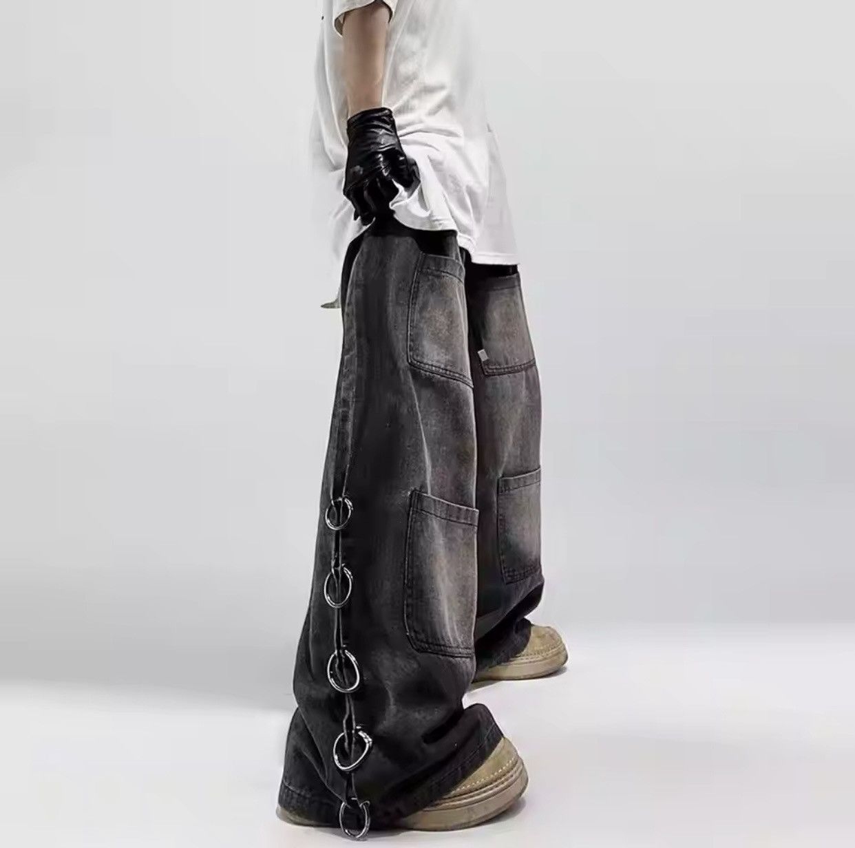 Denime × Vintage American Style Oversized Pocket Retro Baggy Jeans Size US 32 / EU 48 - 6 Thumbnail