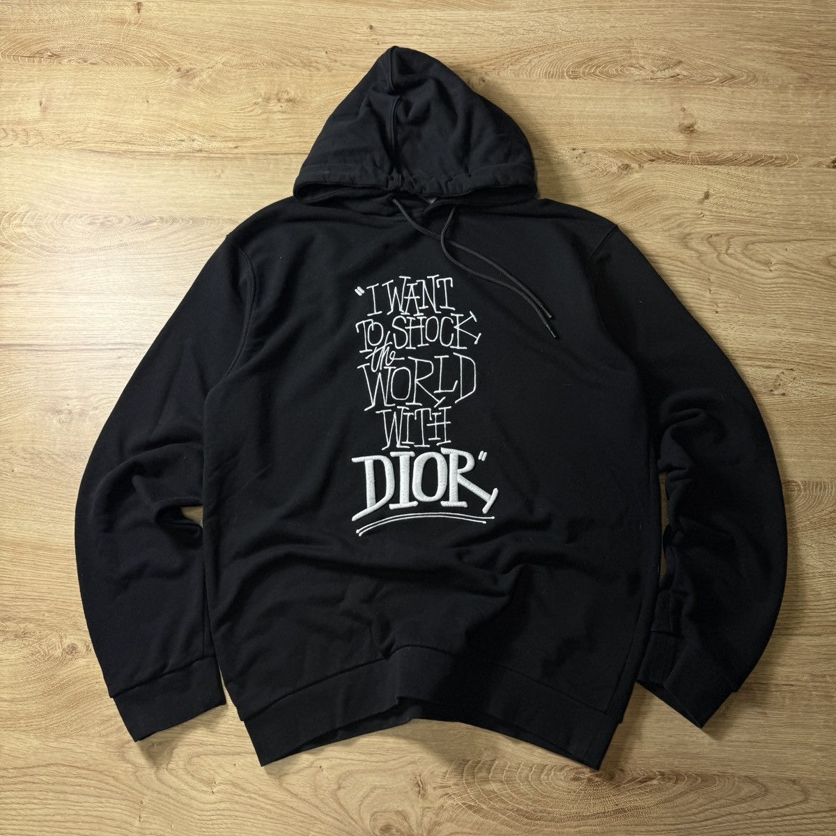 Dior Dior hoodie SHAWN STUSSY I WANT TO SHOCK THE WORLD WITH DIOR