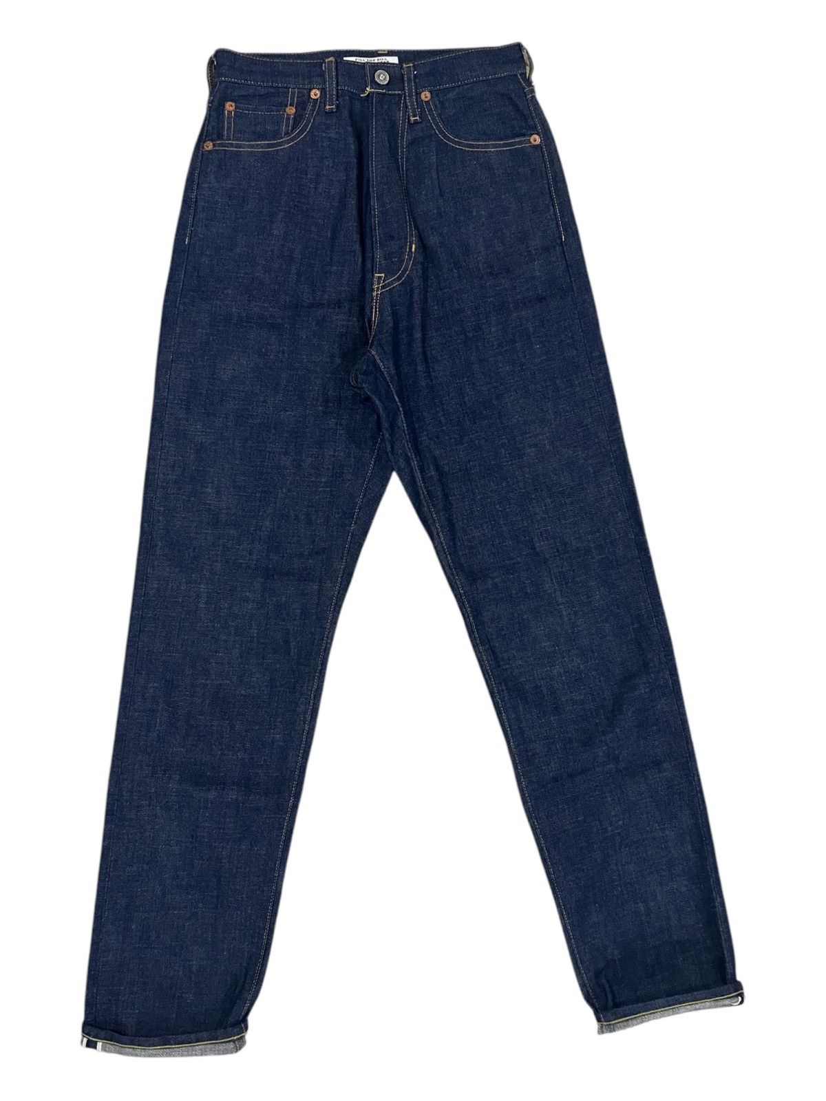 Indigo × Japanese Brand × Pure Blue Japan Fill the Bill 🇯🇵 Indigo 10OZ Dark Blue Selvaged Denim Jeans Size US 27 - 3 Thumbnail