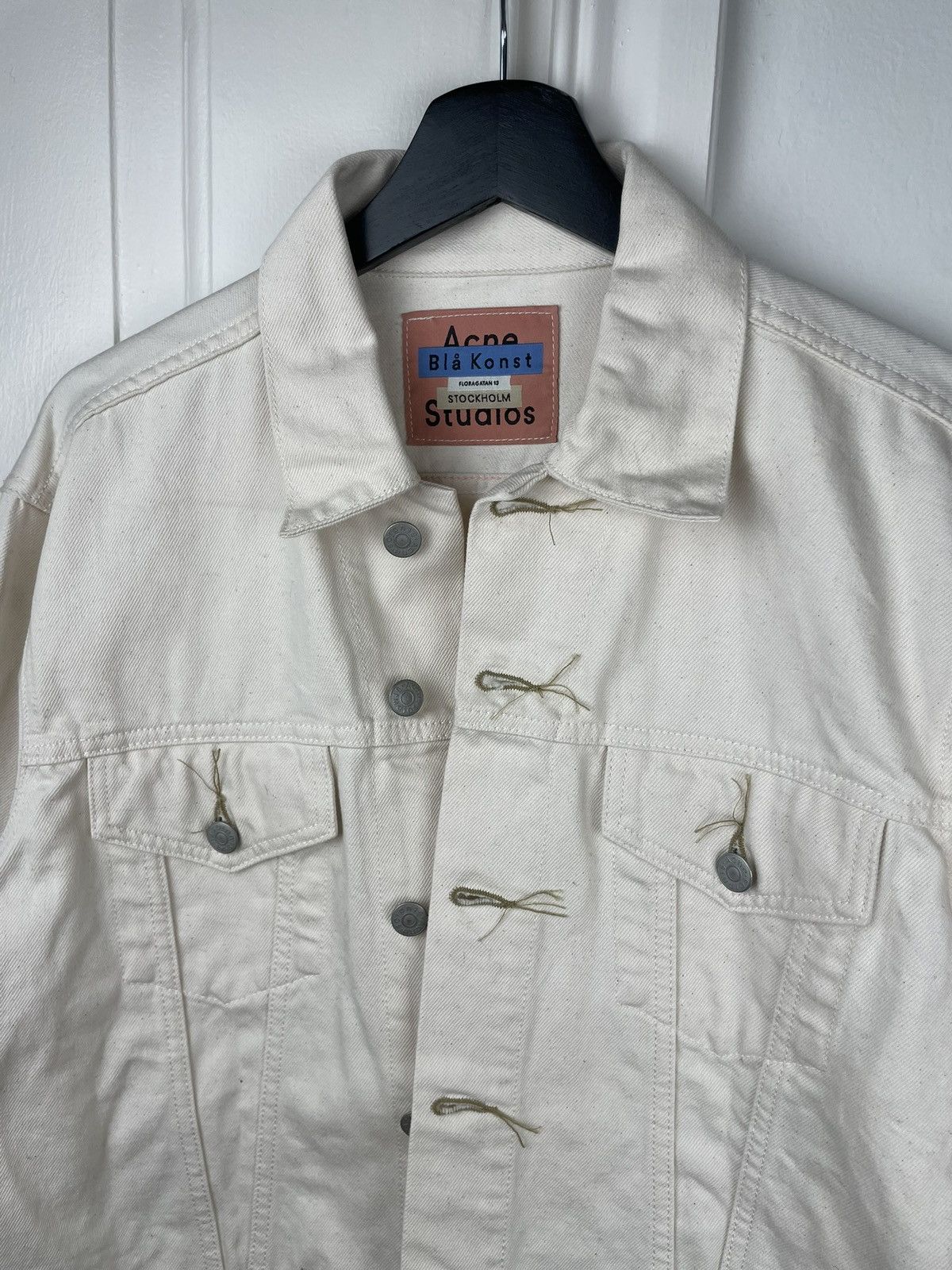 Acne Studios Acne Studios ❤️‍🔥 1998 ivory denim denim jacket coat Size US M / EU 48-50 / 2 - 3 Thumbnail