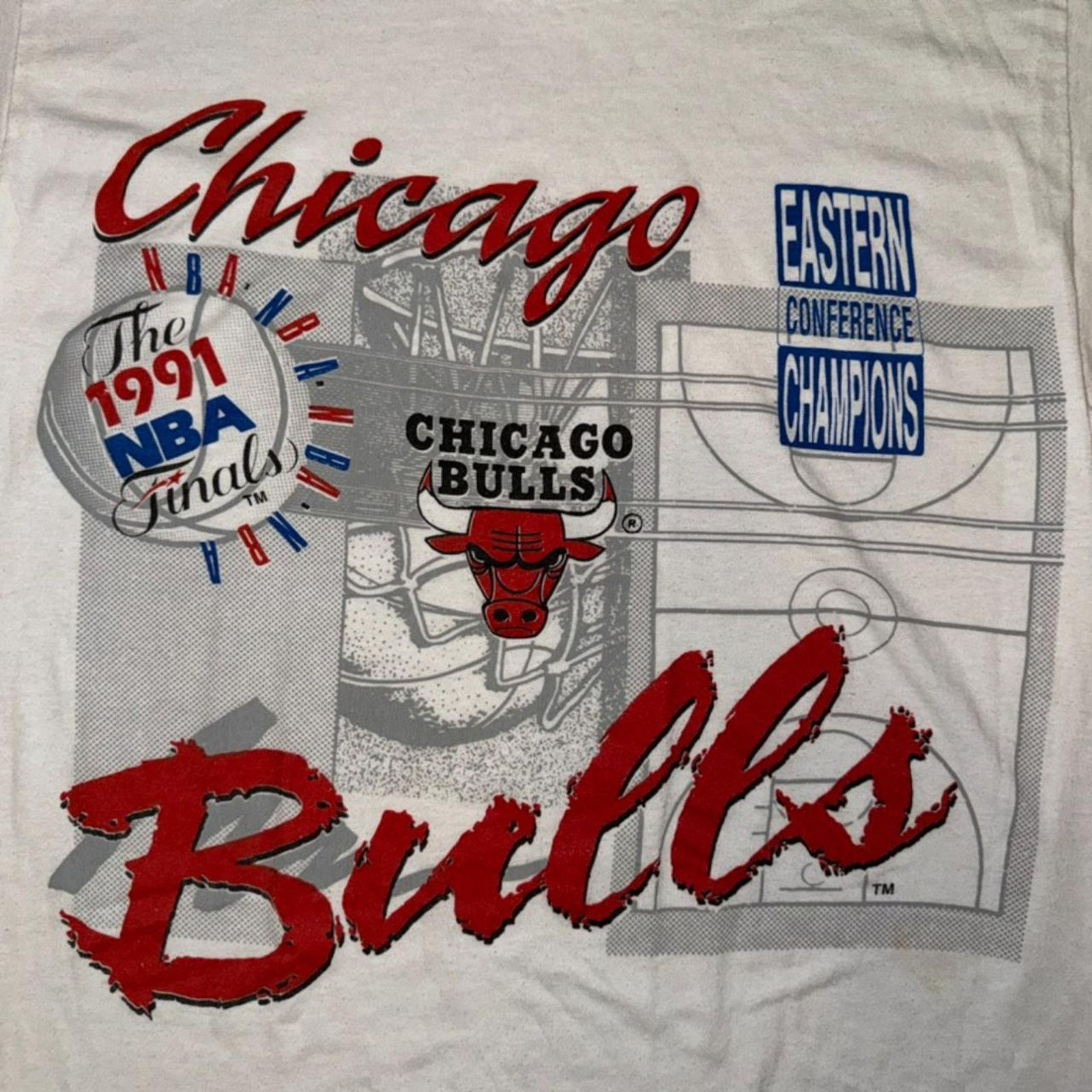 Logo 7 1991 Chicago Bulls Eastern Champions Size US L / EU 52-54 / 3 - 2 Thumbnail