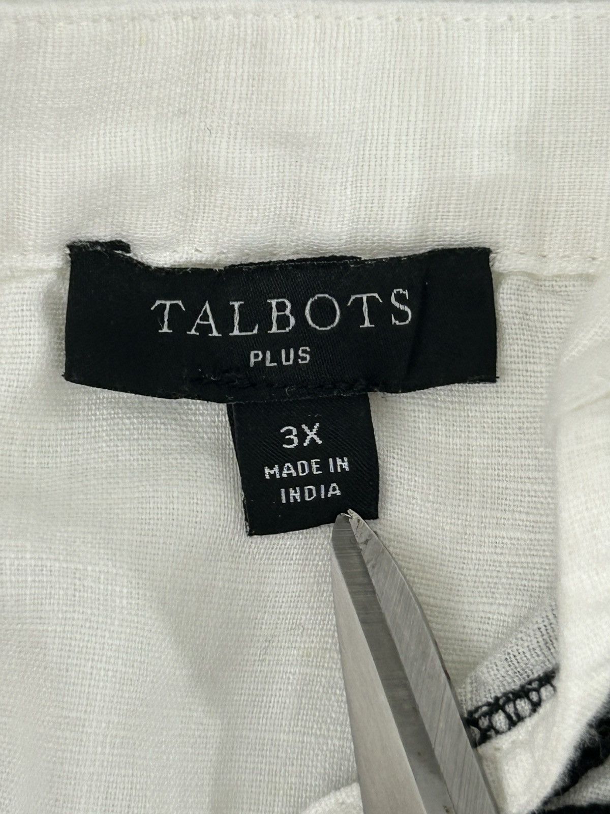 Talbots Talbots Black and White Embroidered Linen Blend Top Size 3X Size 3XL / US 20-22 - 9 Thumbnail