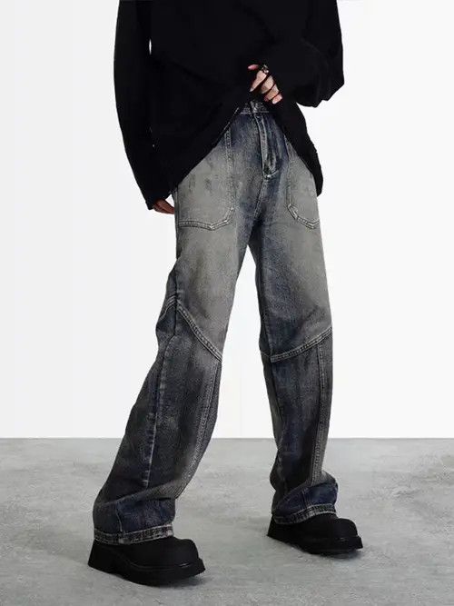 VIBE Retro patchwork cut distressed jeans Size US 32 / EU 48 - 4 Thumbnail