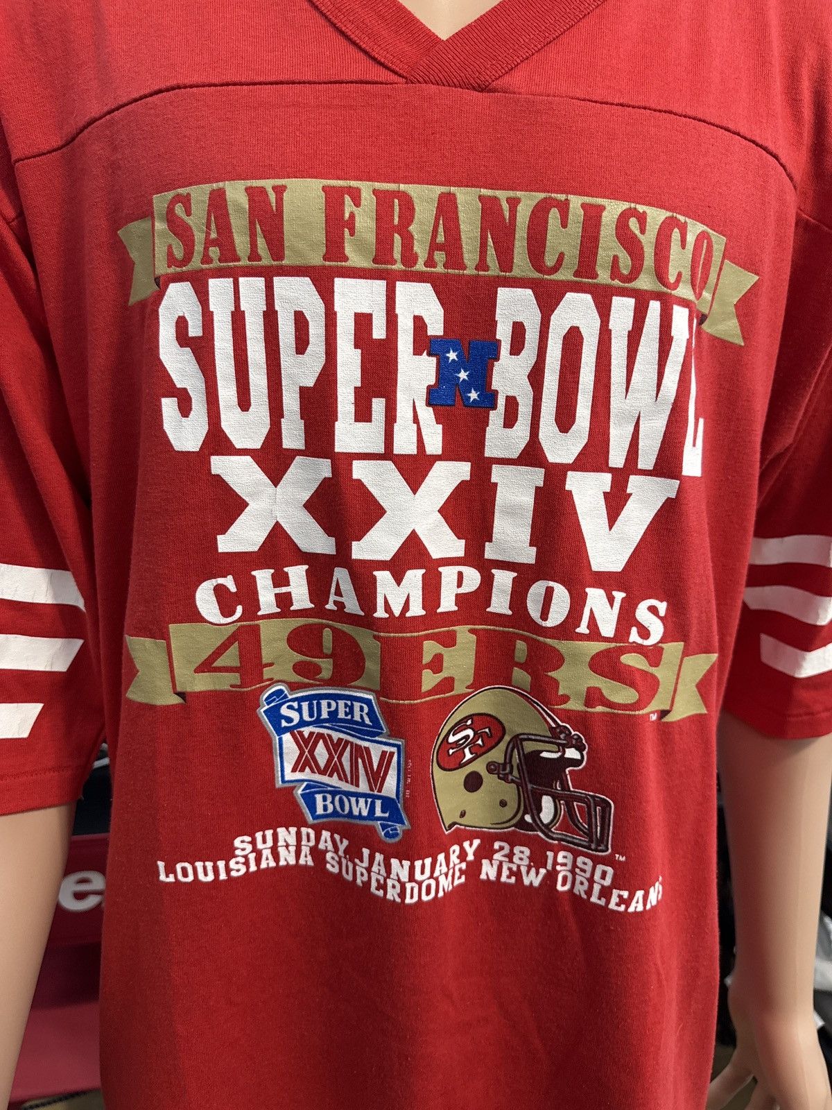 NFL × Vintage San Francisco 49ers 1990 Super Bowl XXIV champions shirt Size US L / EU 52-54 / 3 - 2 Thumbnail