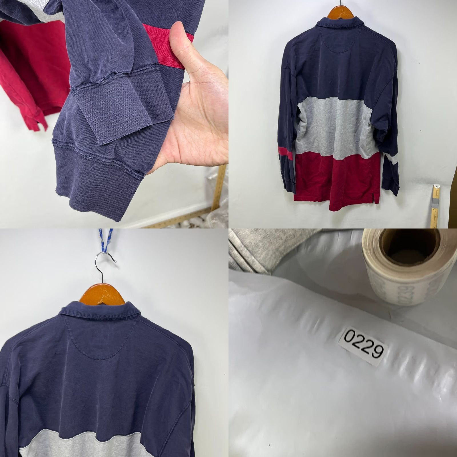 Polo Ralph Lauren Vintage Polo Ralph Lauren Polo Shirt XL Blue 90s Rugby Hunting Striped Button Long Sleeve Men Mens Size US XL / EU 56 / 4 - 8 Thumbnail