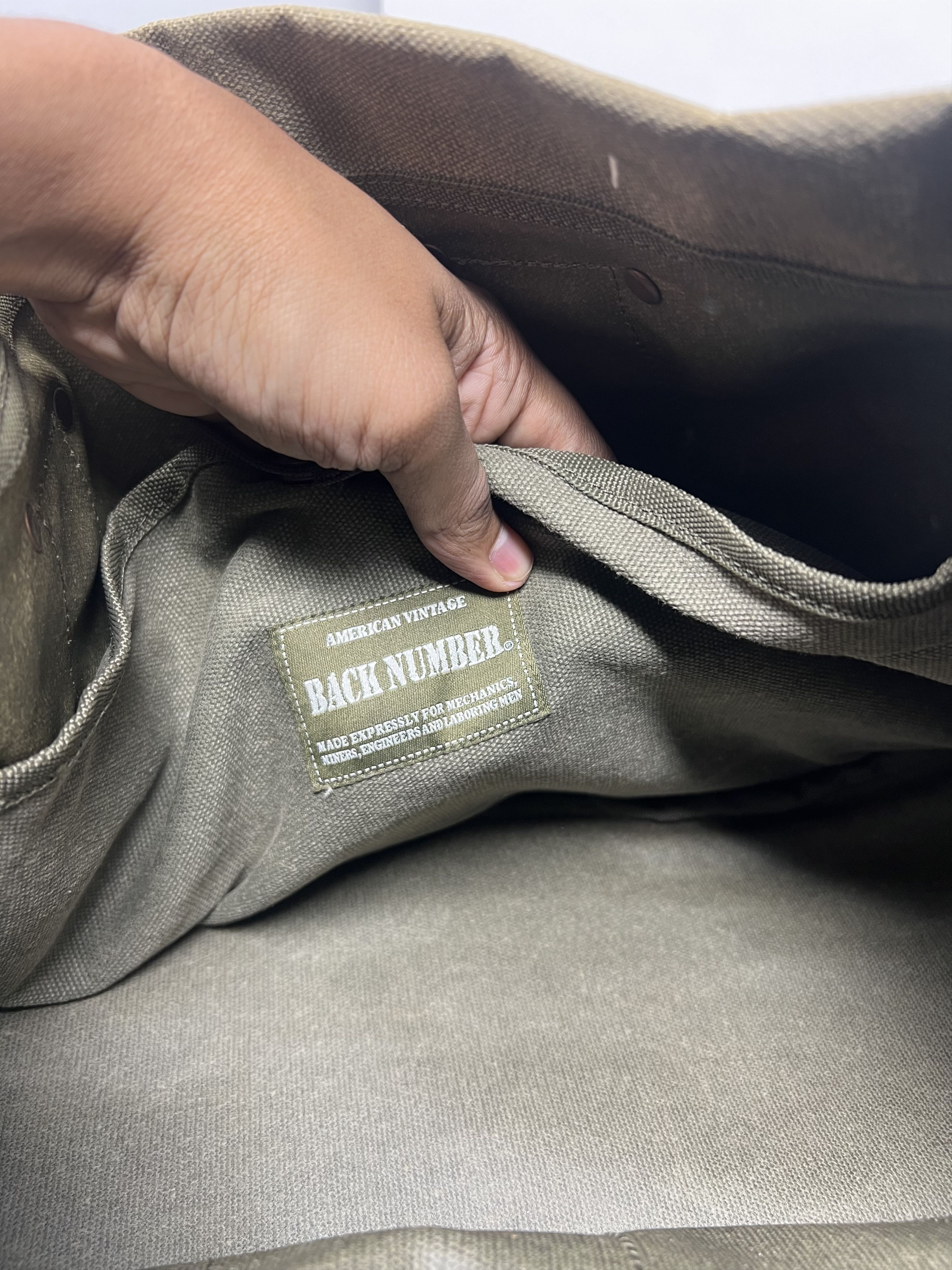Japanese Brand Back Number Canvas Tote Bag Size ONE SIZE - 14 Thumbnail