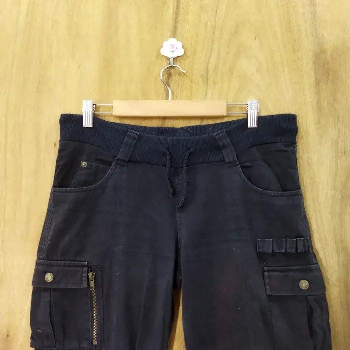 Japanese Brand WITTY PITTY CROPEP BLACK CARGO PANTS Size US 30 / EU 46 - 2 Thumbnail