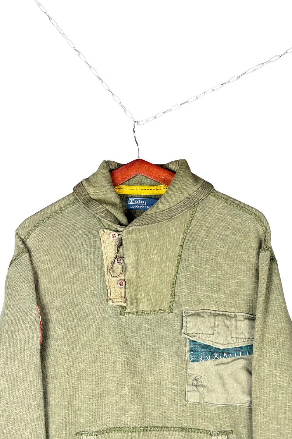 Polo Ralph Lauren 2005 Polo Ralph Lauren Expedition Himalayan Patchwork Hoodie Size US M / EU 48-50 / 2 - 3 Thumbnail