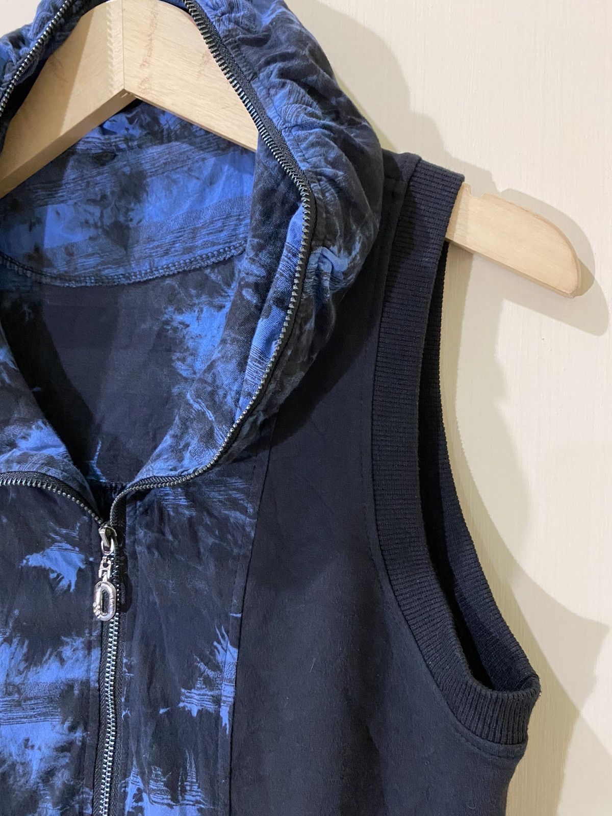Japanese Brand Japanese GOA Style Blue Dark Gothic Sleeveless Hoodie Size US M / EU 48-50 / 2 - 6 Thumbnail