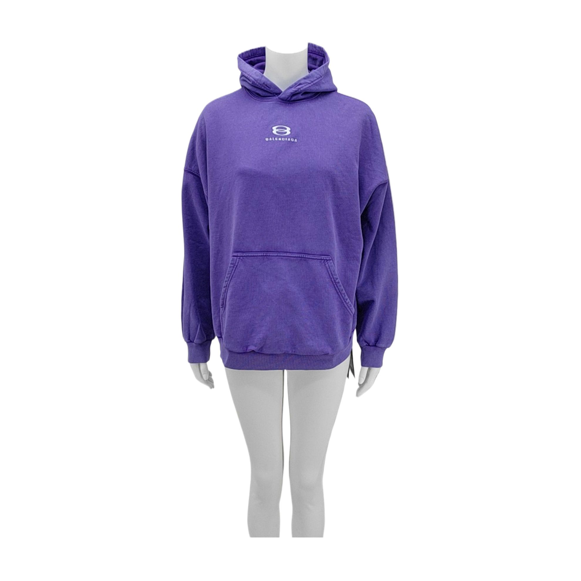 Balenciaga BALENCIAGA Purple Logo Hoodie Size S Size S / US 4 / IT 40 - 1 Thumbnail