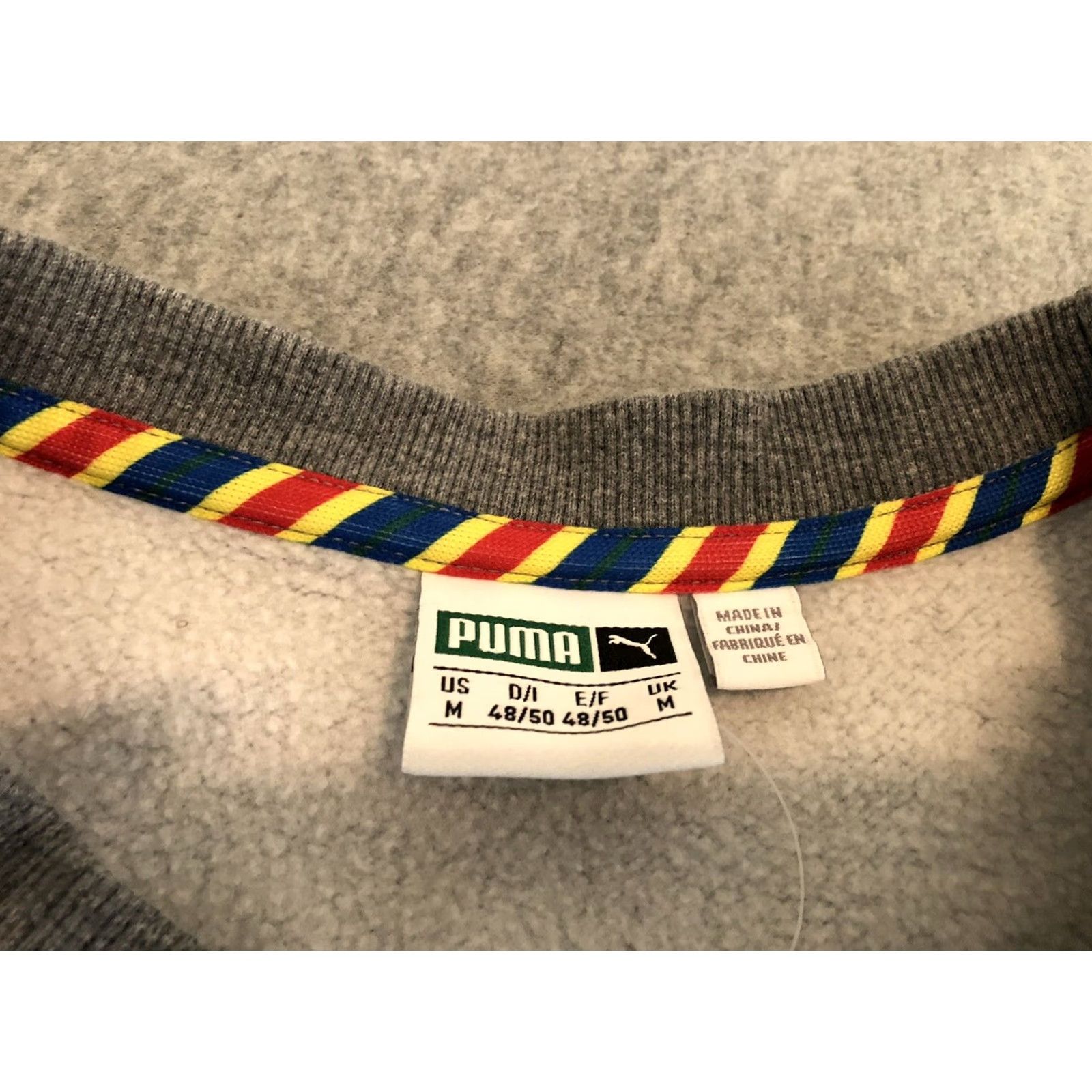 Puma PUMA Sweater Pullover We Will Win Mens Medium Gray Cotton Blend M Size US M / EU 48-50 / 2 - 5 Thumbnail