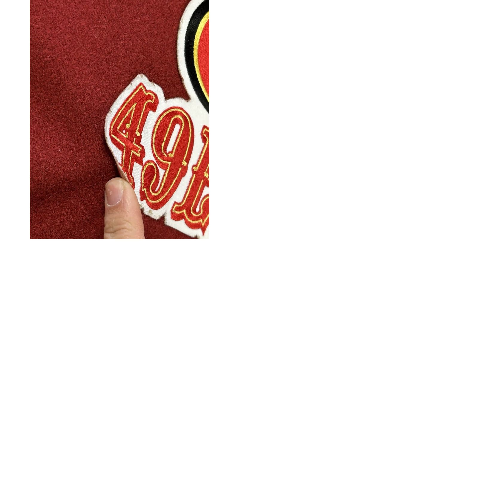 Vintage VINTAGE Stewart & Strauss Varsity Jacket San Francisco 49ers NFL Coat With Hood Adult Medium Black Size US M / EU 48-50 / 2 - 12 Thumbnail