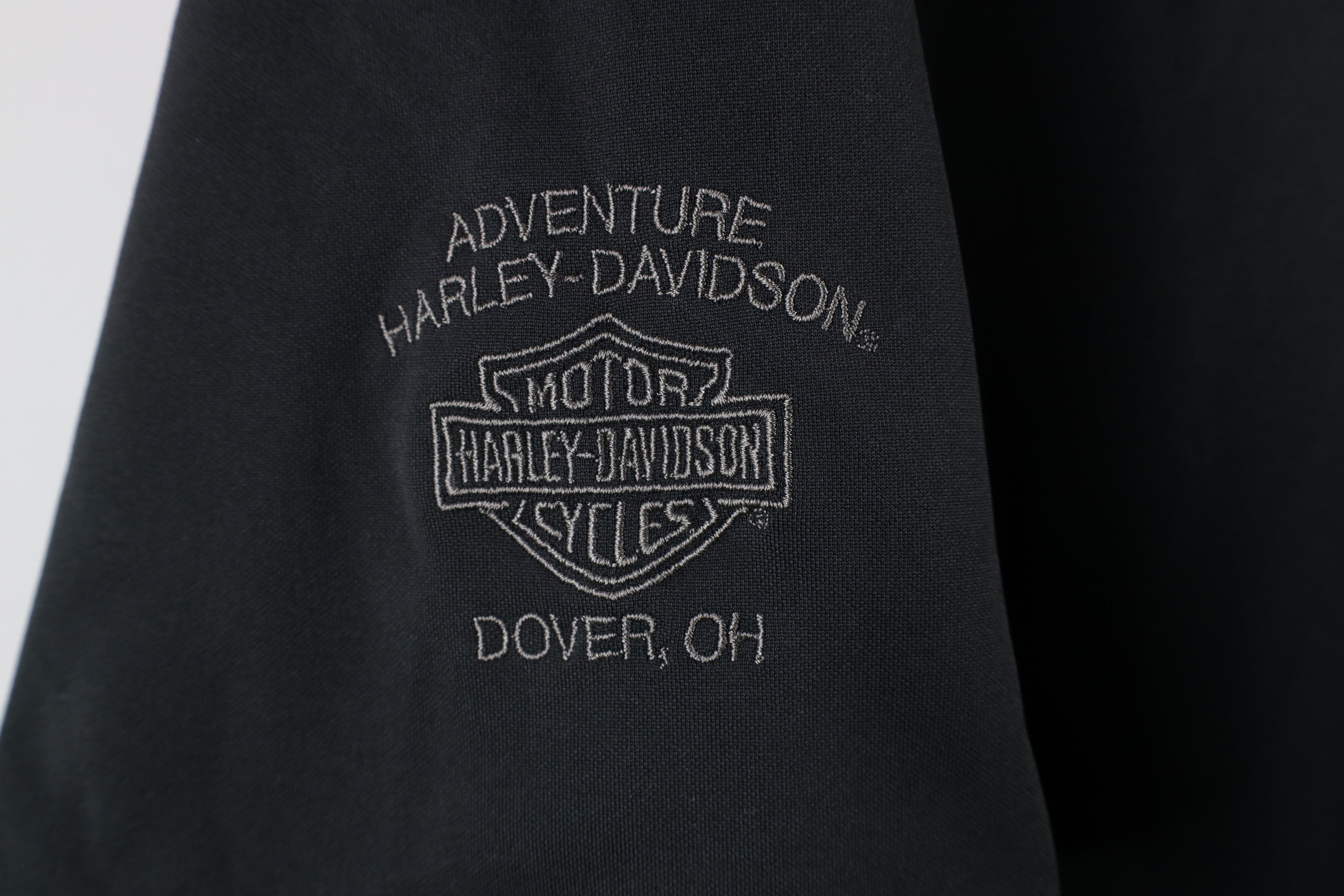 Harley Davidson × Vintage Vintage Y2K Harley Davidson Short Sleeve Polo Shirt Black Size US XXL / EU 58 / 5 - 4 Thumbnail