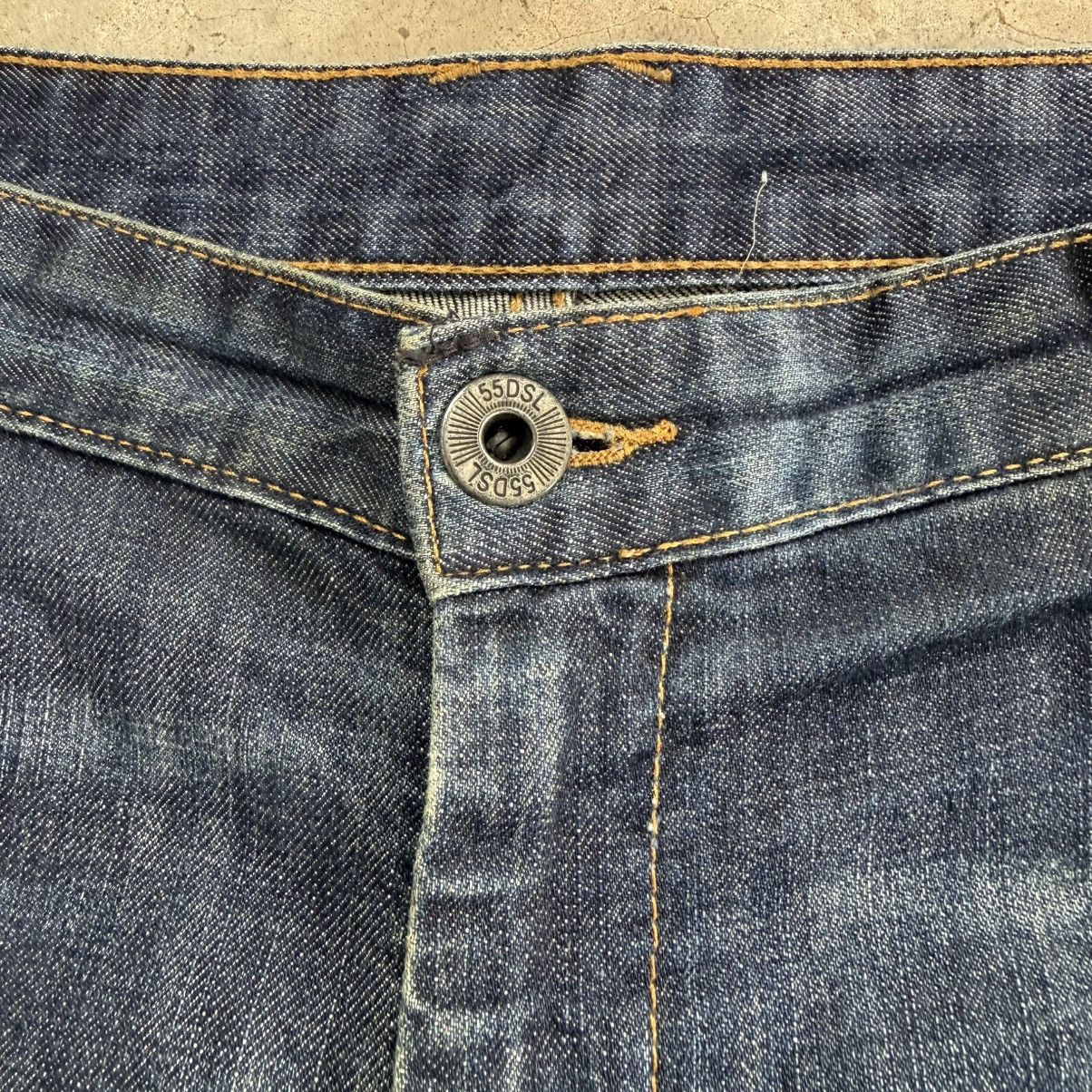 55DSL W33x27 Vintage 55DSL Flare Faded Denim Jean Pants Size US 33 - 4 Thumbnail