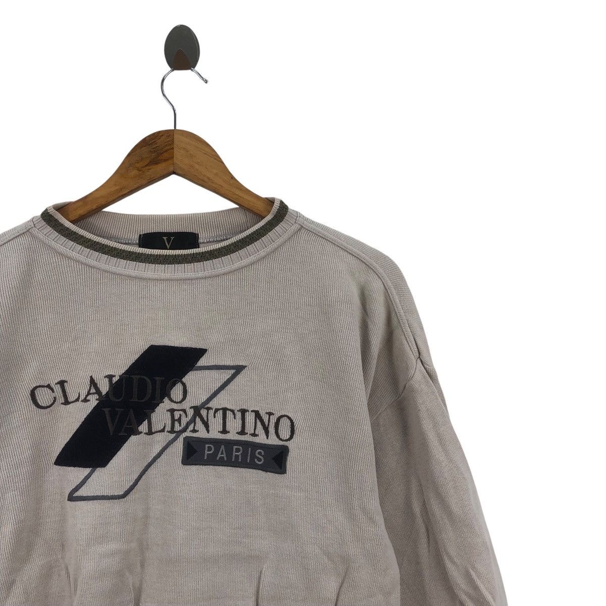 Vintage Vintage Designer CLAUDIO VALENTINO PARIS Pullover Sweatshirt Size M / US 6-8 / IT 42-44 - 4 Thumbnail